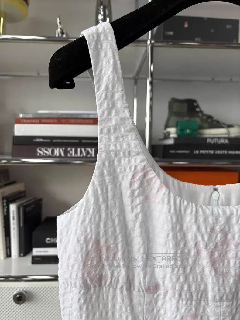 Chanel Chanel White and pink double C logo printed suspender dres Size XS / US 0-2 / IT 36-38 - 2 Thumbnail