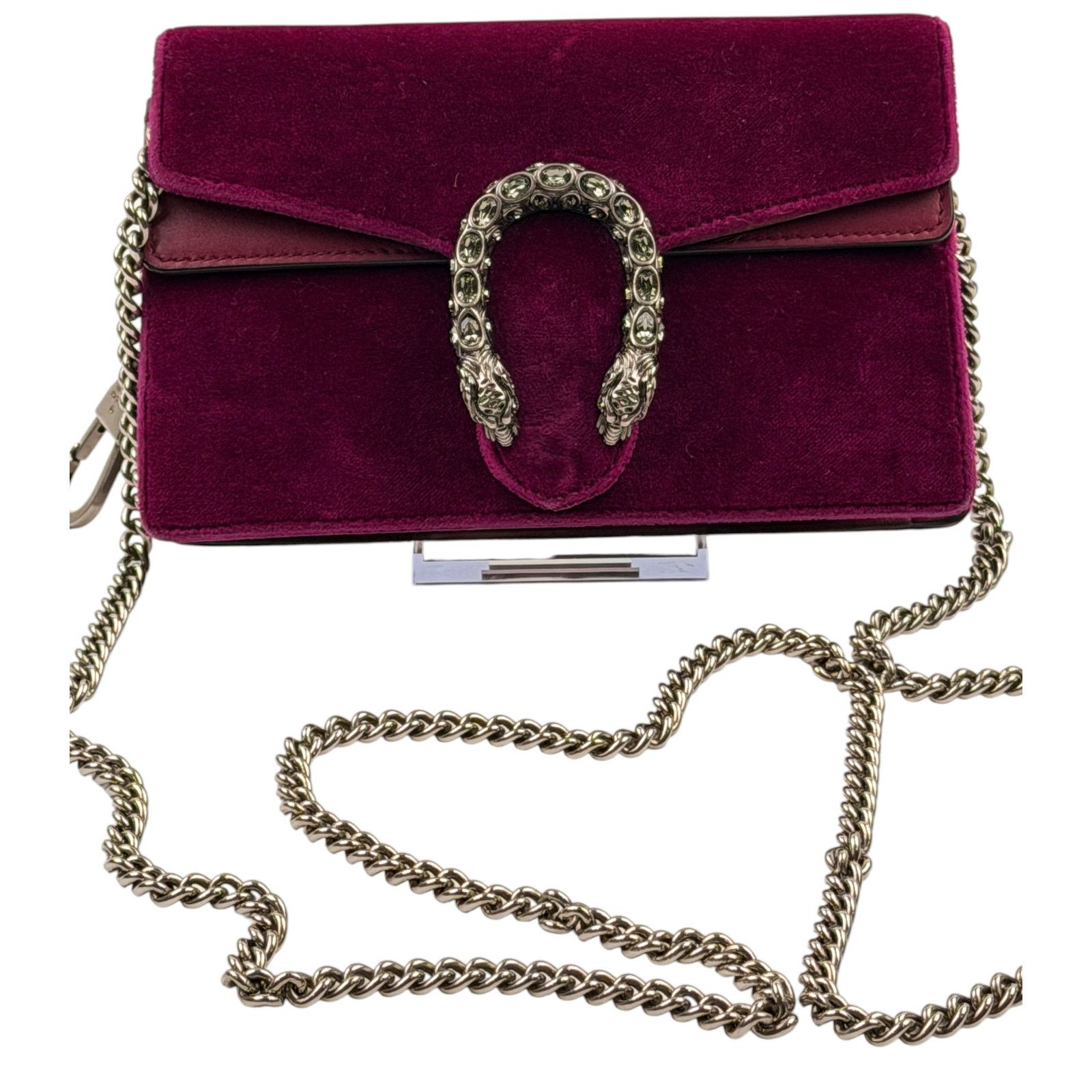 Gucci Gucci Purple Super Mini Velvet Dionysus Crossbody Bag Size ONE SIZE - 1 Thumbnail