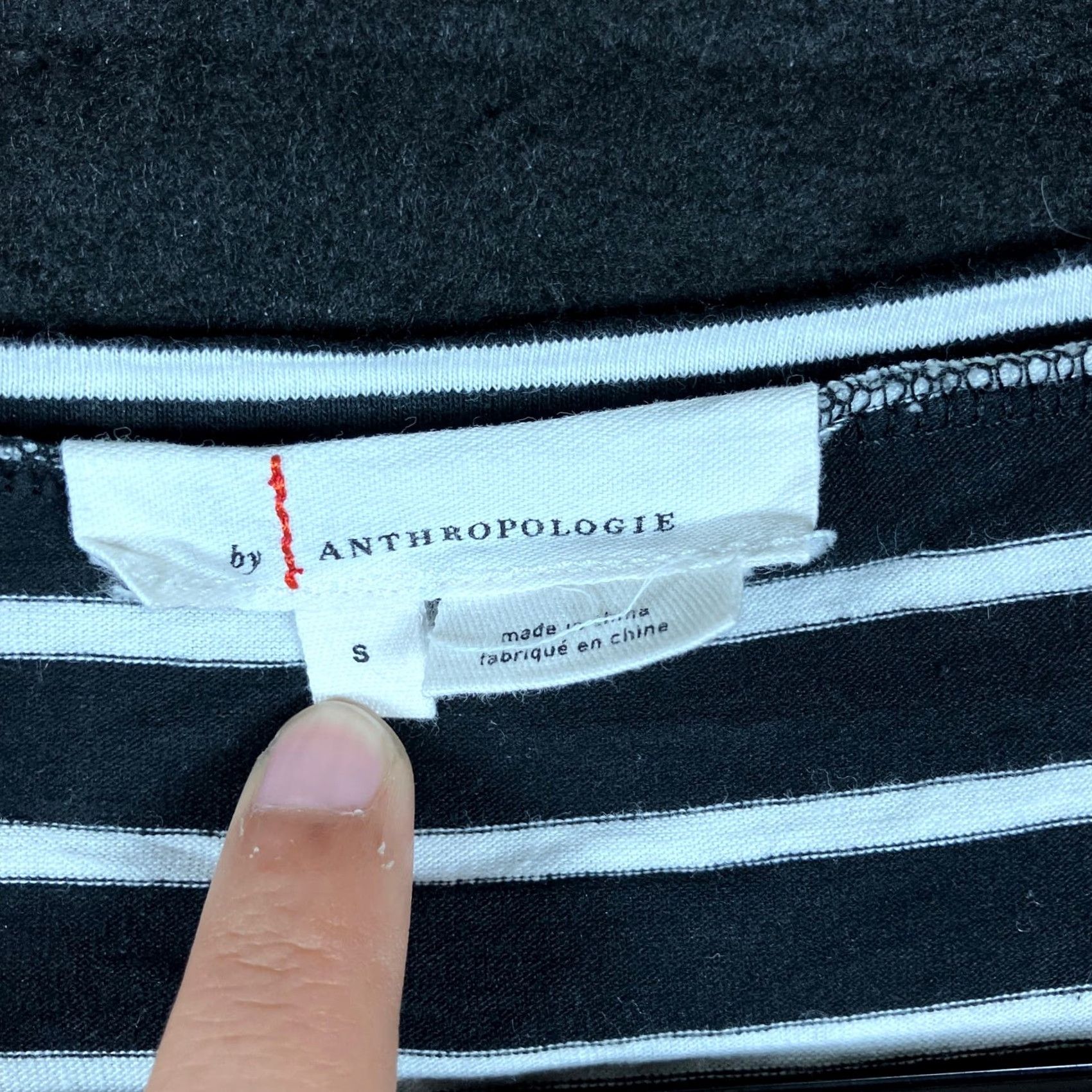 Anthropologie Anthropologie Womens Shirt Black White Round Neck Adele Bell Knit Small Short Sleeve Options? (But keep to title rules) Size S / US 4 / IT 40 - 6 Thumbnail