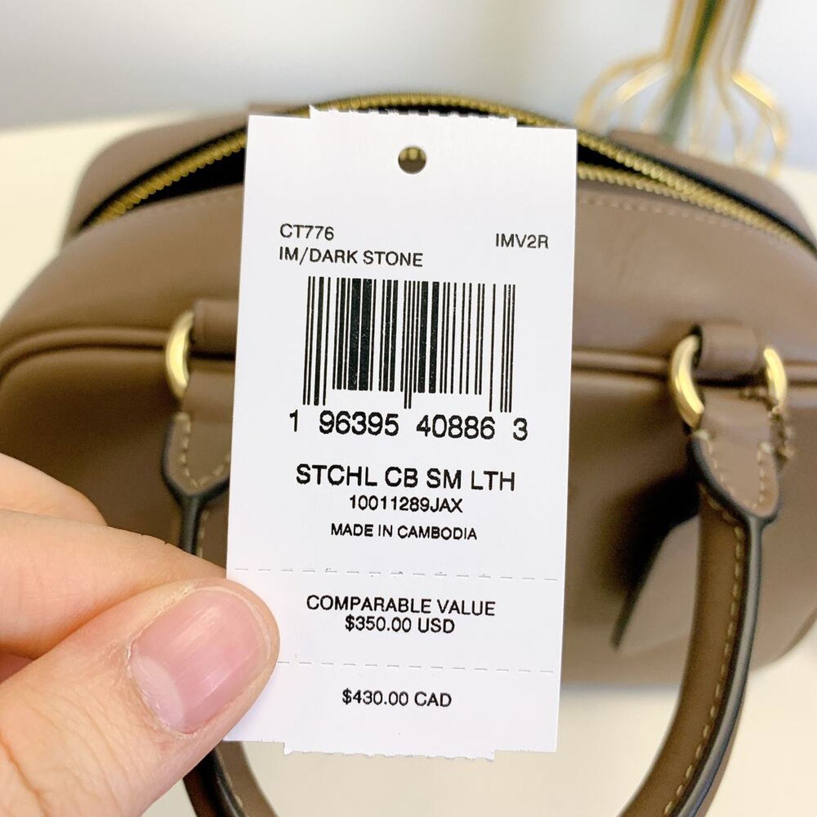 Coach Coach CT776 Satchel Crossbody Bag in Im/Dark Stone Size ONE SIZE - 8 Thumbnail