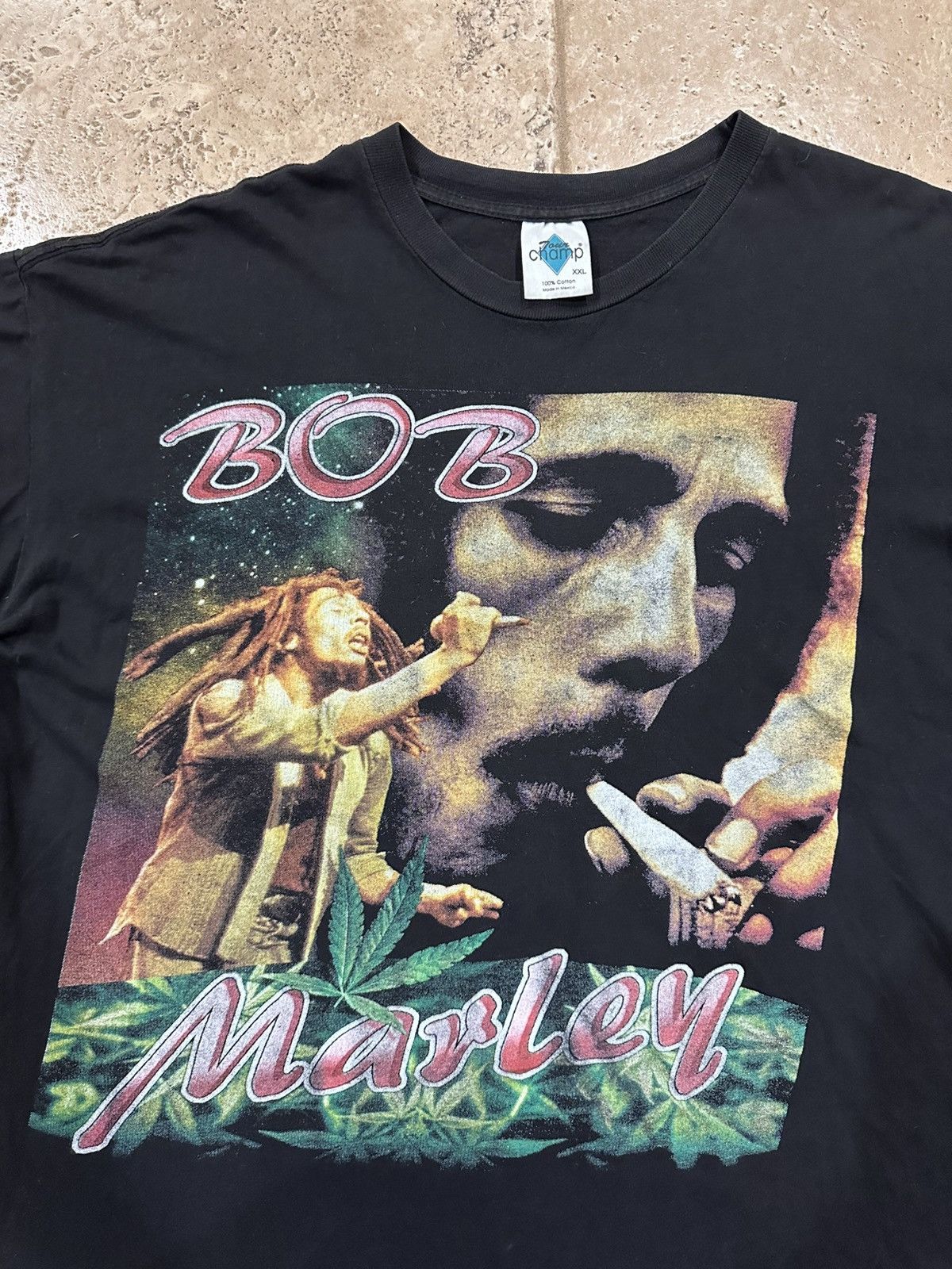 Bob Marley × Rap Tees × Vintage Vintage Bob Marley 90s Natural Mystic Rap Tee T-Shirt Size US XXL / EU 58 / 5 - 5 Thumbnail