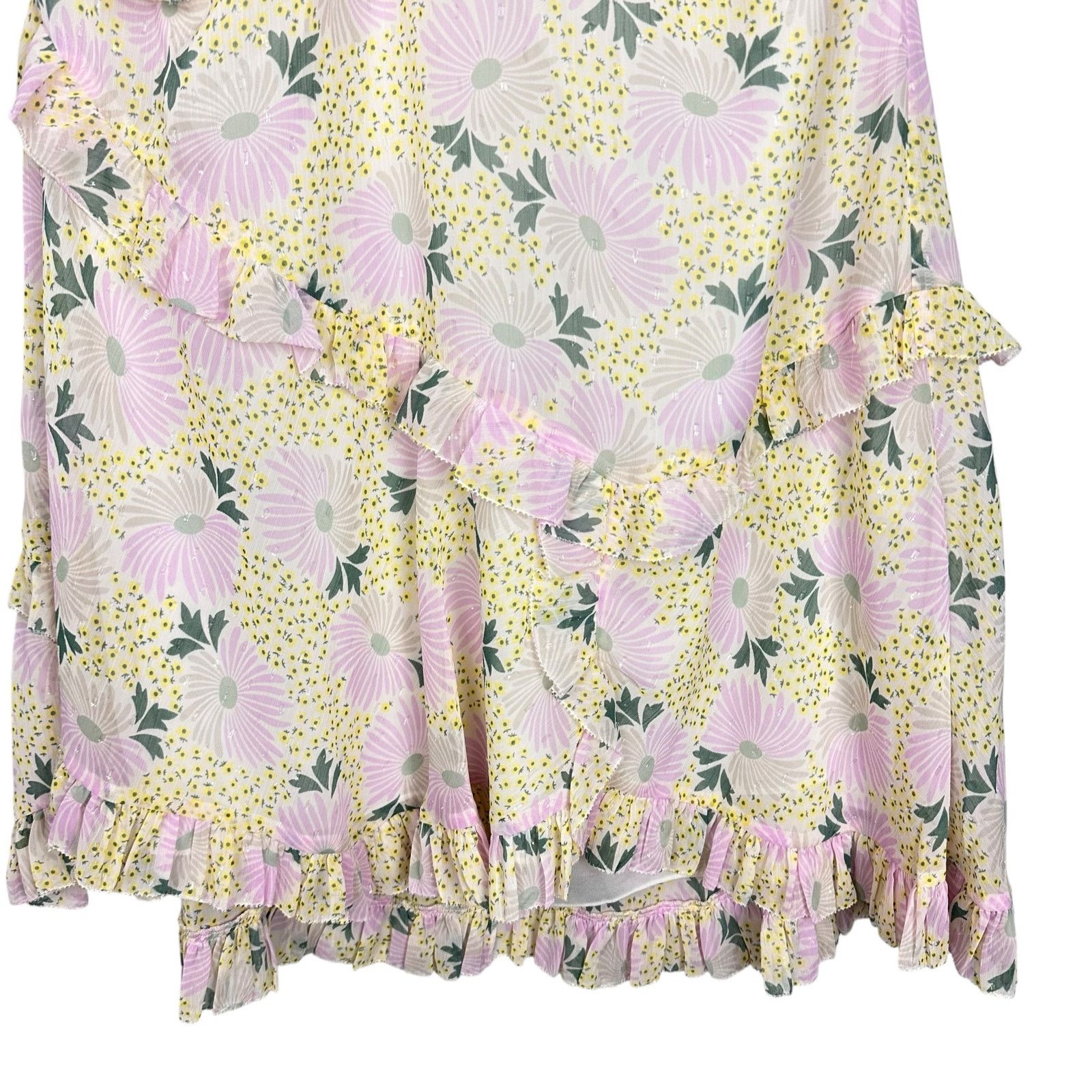 Ted Baker Ted Baker Twist Neck Mini A-line Floral Ruffle Dress Sz 16 Size XXL / US 16-18 / IT 52-54 - 12 Thumbnail