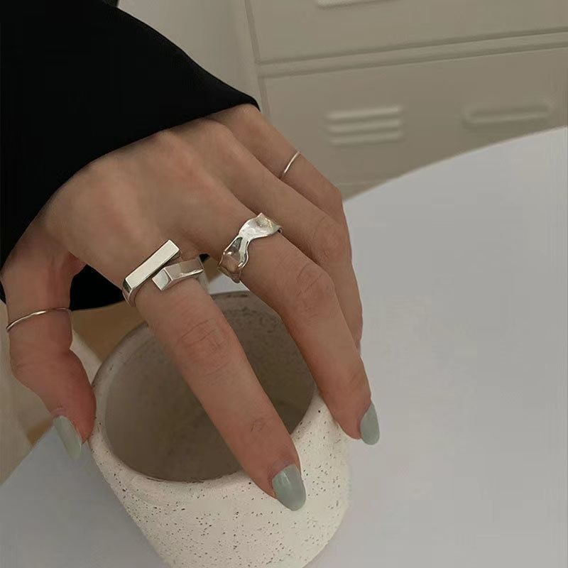 Jewelry Vibe Jewelry Rings Open Size Chrome Ring (Size 7-13) Size ONE SIZE - 2 Thumbnail