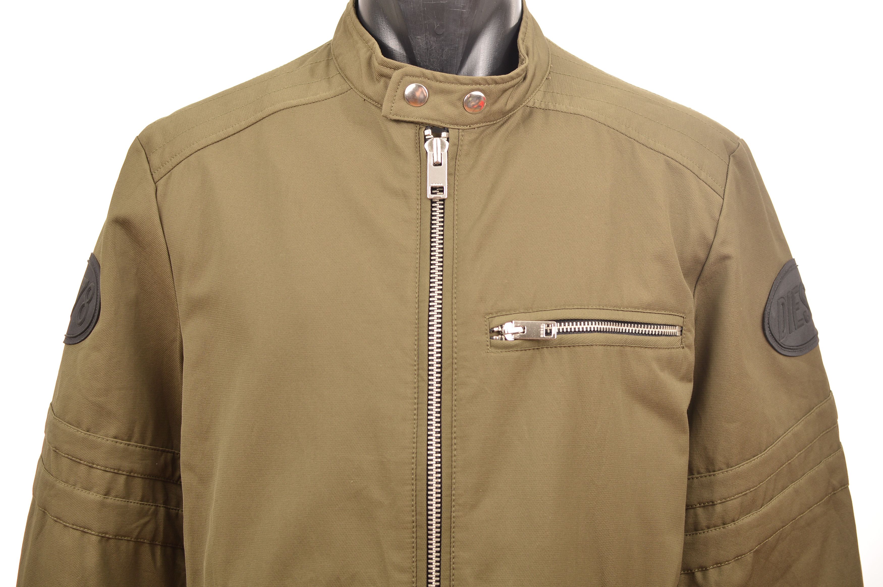 Diesel Diesel J-Glory Green Full-Zip Biker Jacket Size US L / EU 52-54 / 3 - 2 Thumbnail