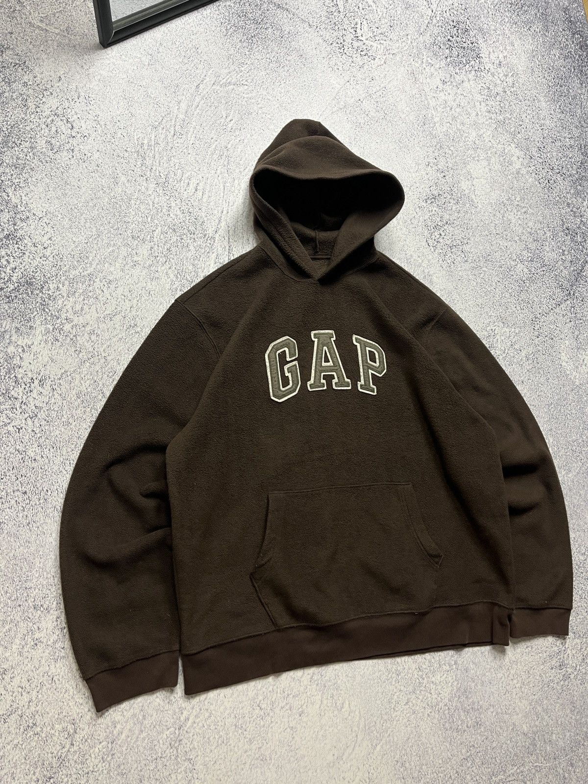 Gap Vintage Gap Spellout Logo Brown Boxy Hoodie Rare Streetwear Size US XL / EU 56 / 4 - 4 Thumbnail