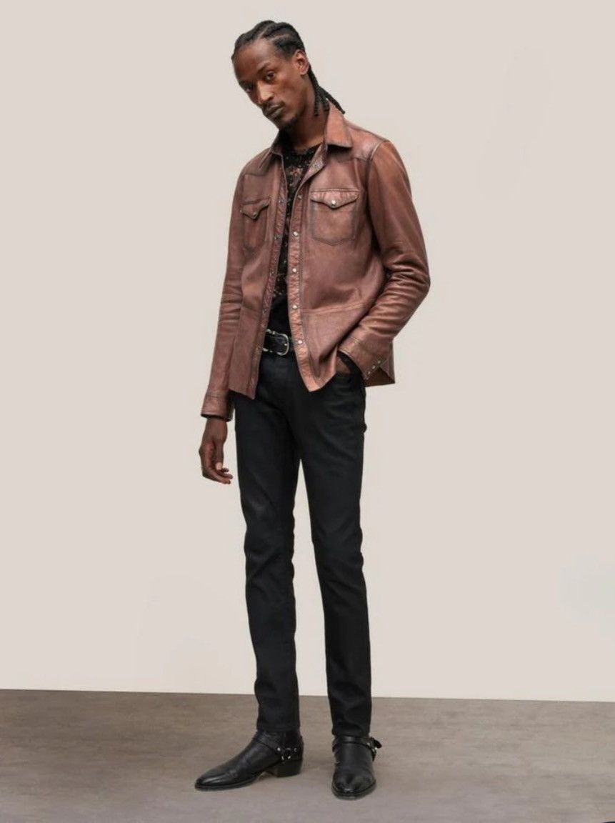 John Varvatos Mason Leather Shirt Jacket. 52 Size US L / EU 52-54 / 3 - 5 Thumbnail