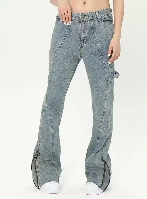 Jean Ankle Zip Flared Denim Jeans Size 25" / US 0 / IT 36 - 2 Thumbnail