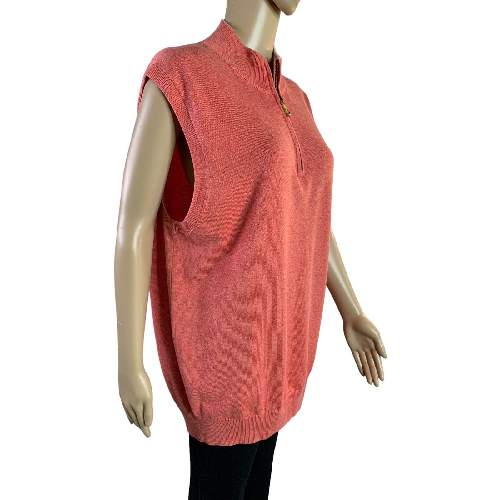 Peter Millar Peter Millar Mens Sz L 1/4 Zip Golf Vest Silk Cashmere Blend Size US L / EU 52-54 / 3 - 9 Thumbnail