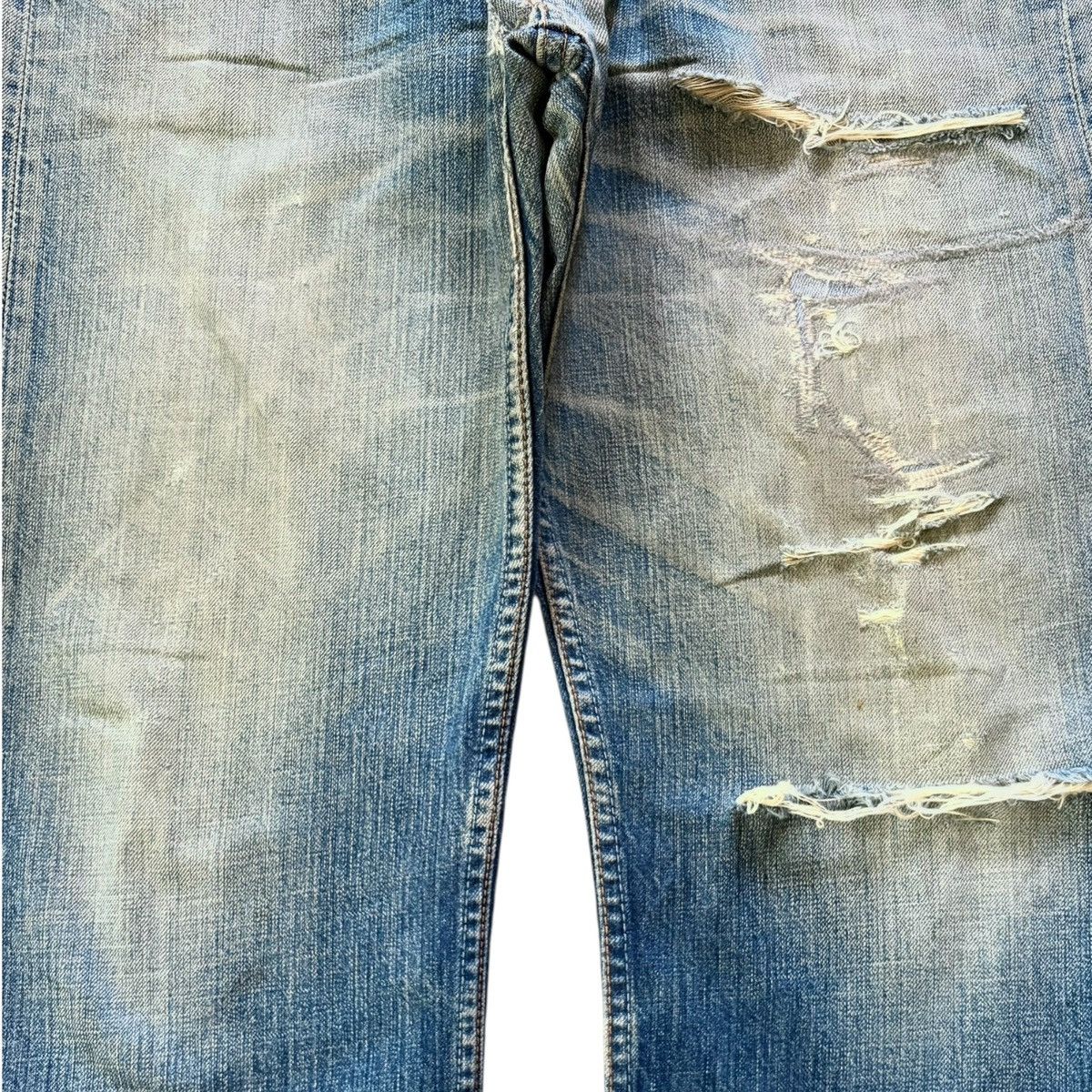 Levi's Vintage 90s Levis 501 Mud Wash Distress Loose Jeans Size US 32 / EU 48 - 3 Thumbnail