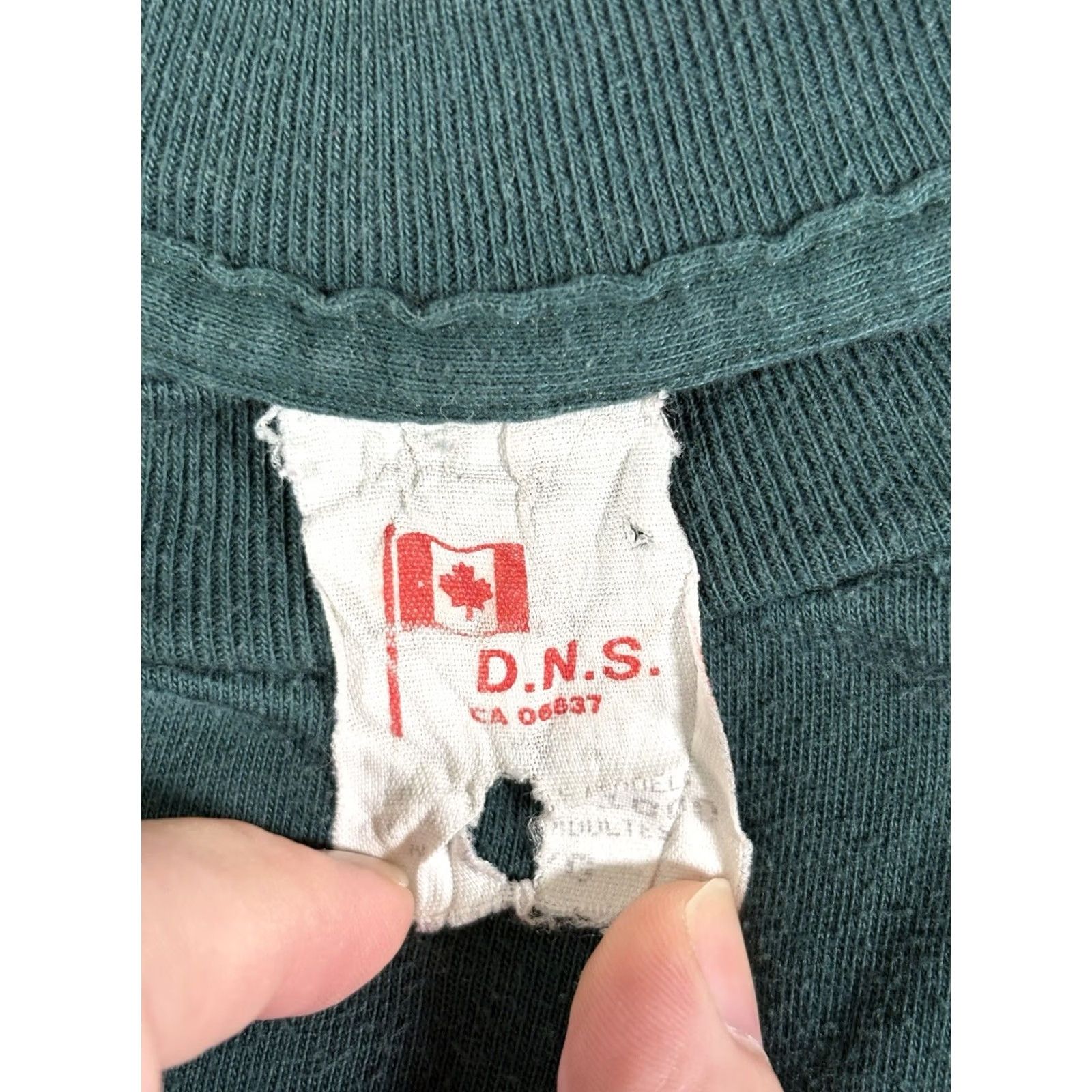 Greats VINTAGE DNS Inc Great Northern Wilderness Canada T-Shirt Mens Green 90s Animal Cartoon Nature Short Sleeve Crew Neck Size L Regular Clip Stain Size US L / EU 52-54 / 3 - 3 Thumbnail
