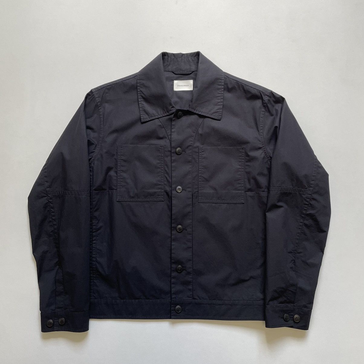 Black Cotton Summer Work Jacket