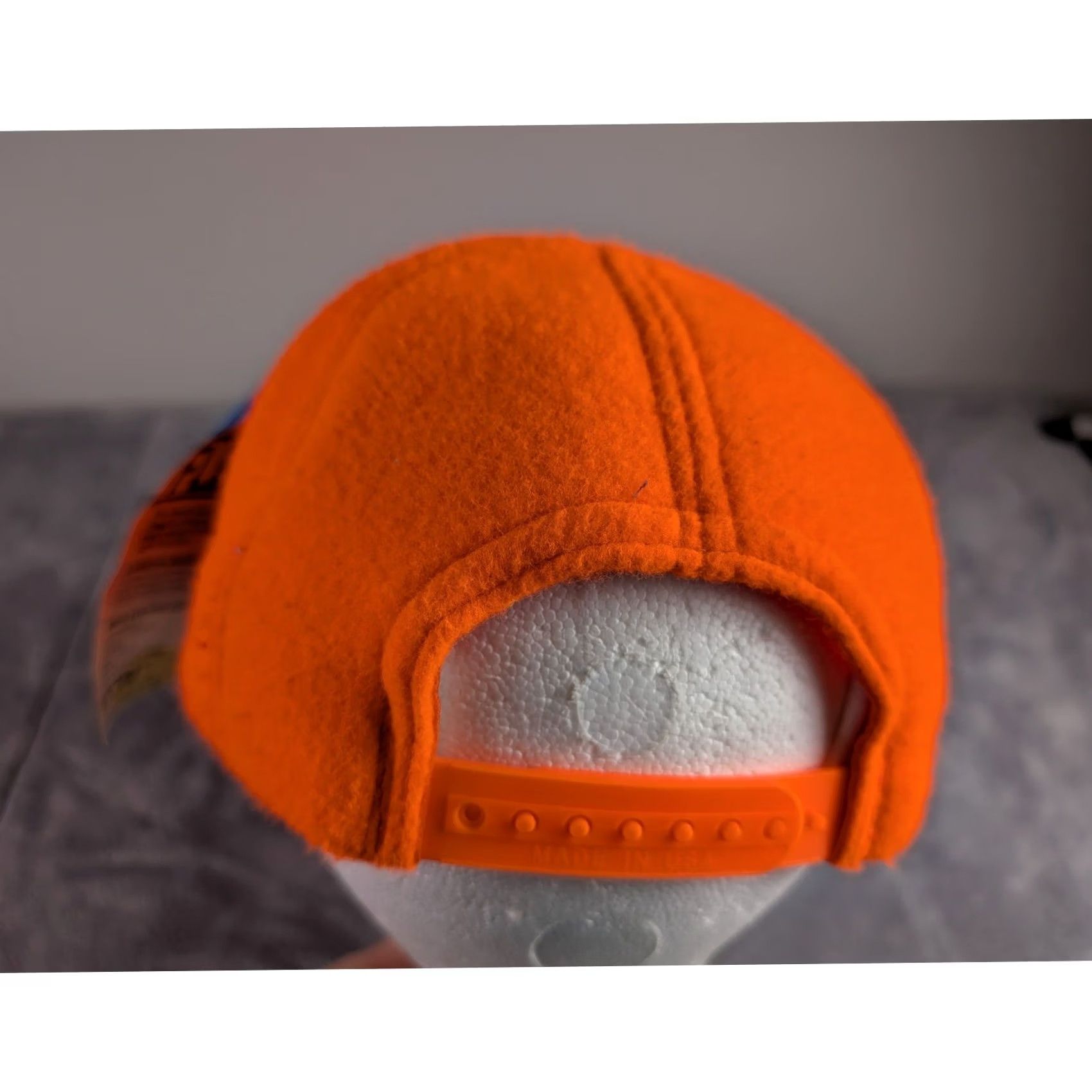 Vintage VINTAGE Busch Beer Arctic Fleece Snapback Hat Blaze Orange Made in USA NWT Size 44L - 3 Thumbnail