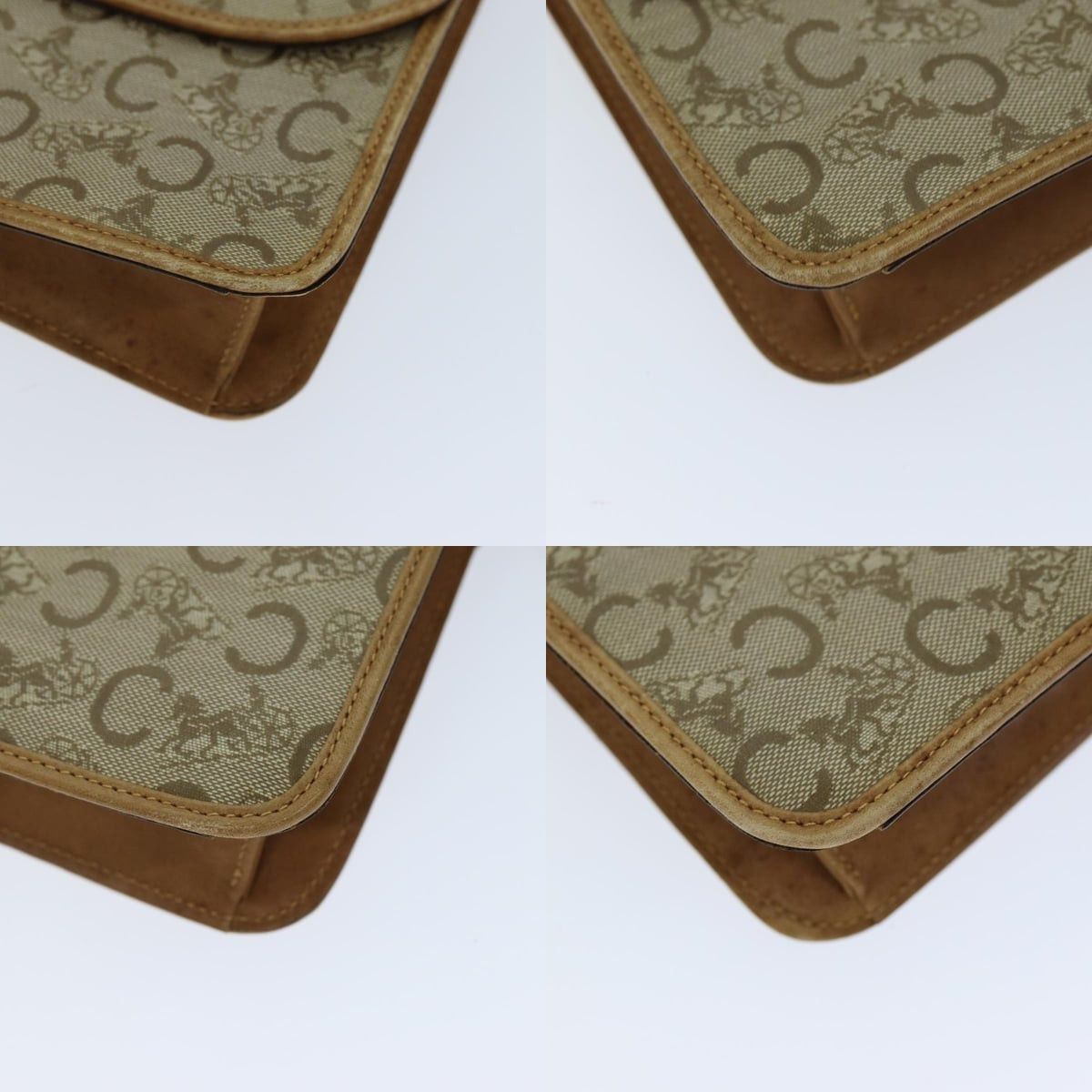 Celine CELINE C Macadam Canvas Shoulder Bag Beige Size ONE SIZE - 10 Thumbnail