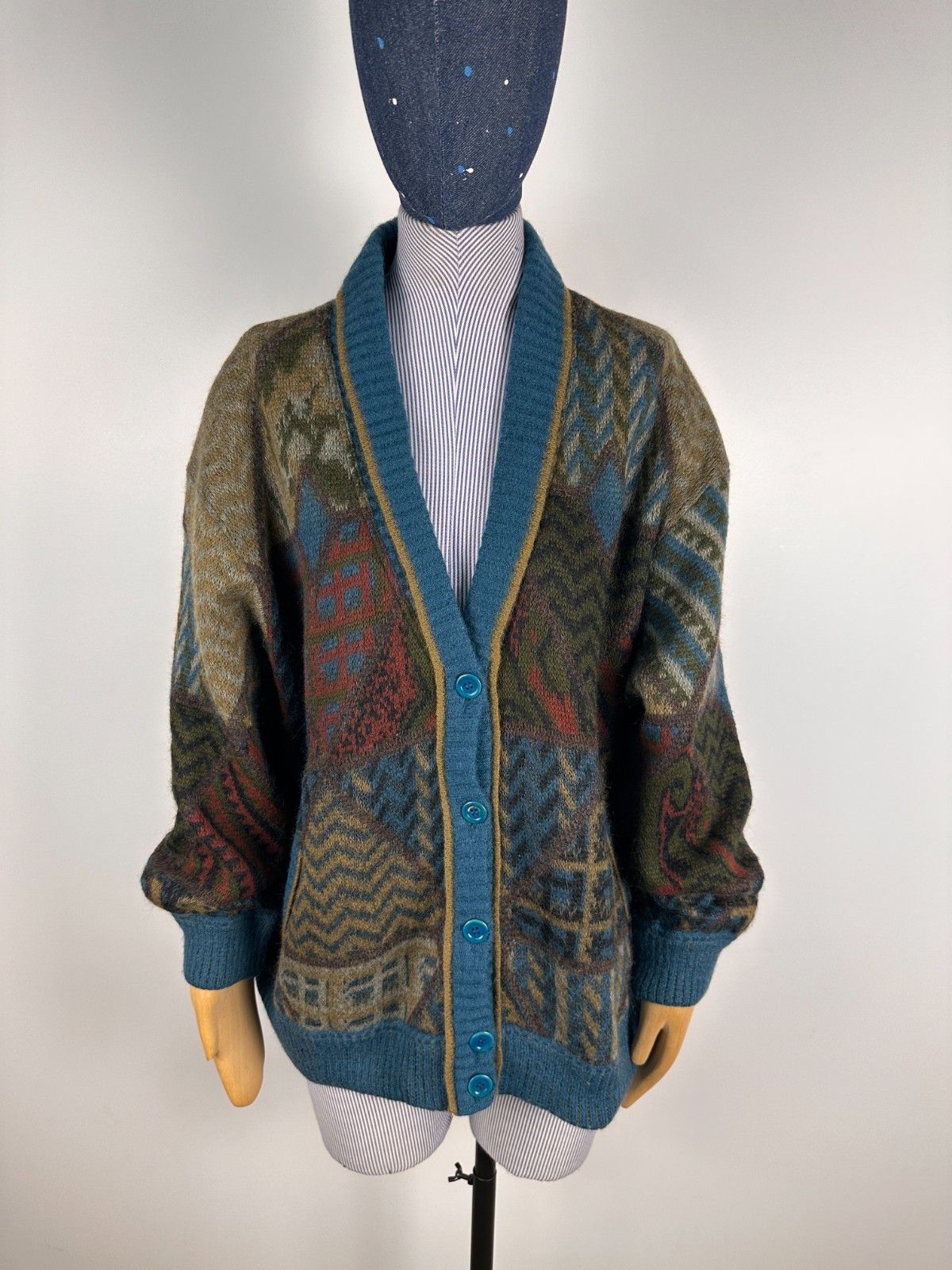 Bogner Vintage Bogner Mohair Cardigan Sweater Knit Fullprint US14 Size XL / US 12-14 / IT 48-50 - 1 Thumbnail