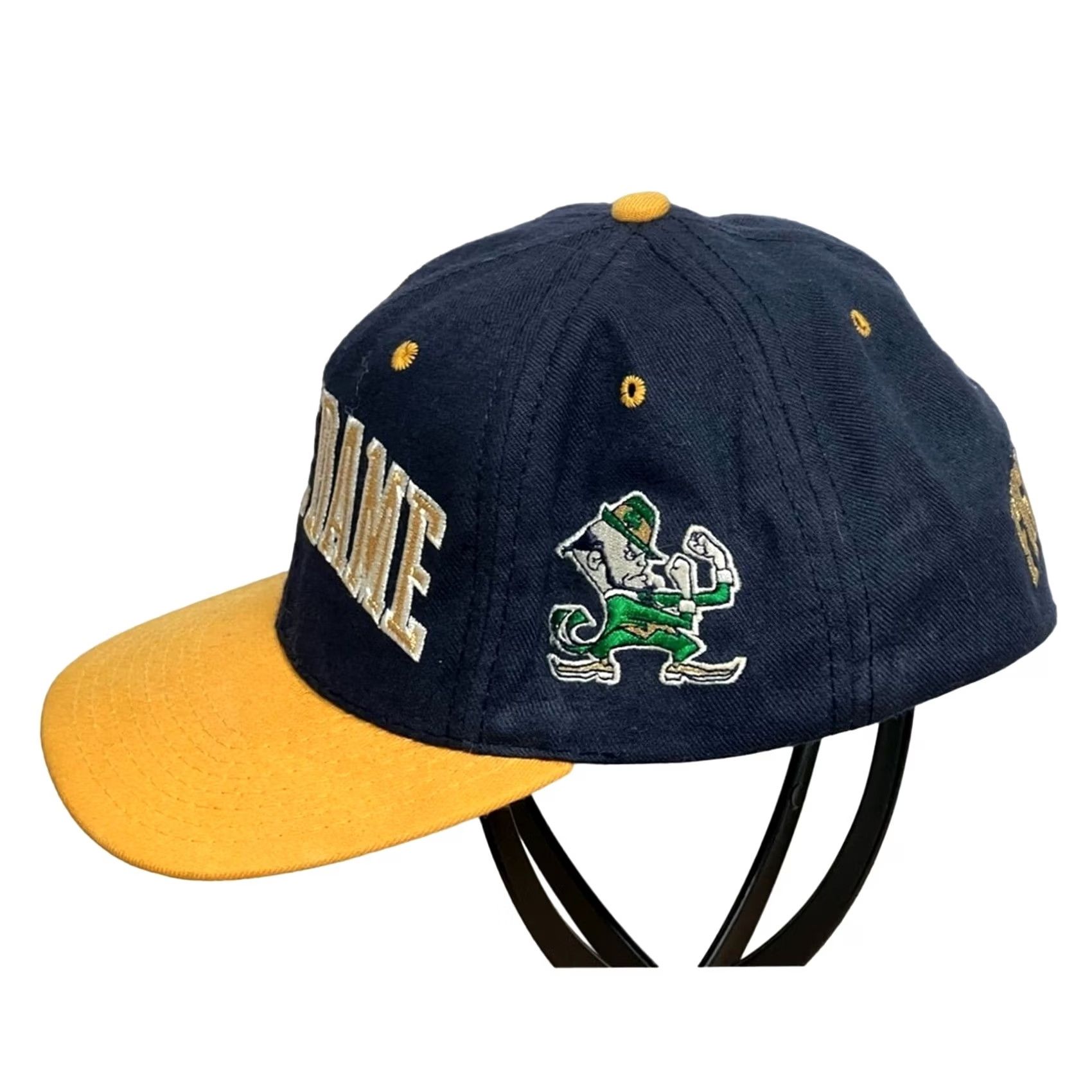 Starter 90s Starter Notre Dame Battle Flag Baseball Cap Sz 7.5 Blue Size ONE SIZE - 2 Thumbnail