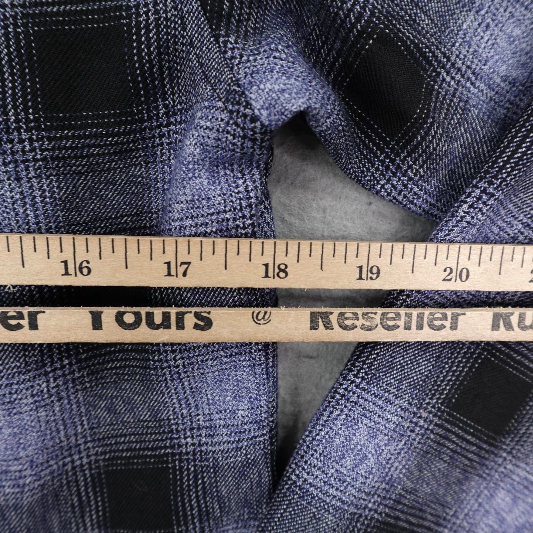 Vintage Dixxon Flannel Shirt Women Medium Blue Black Plaid Button-Up Dago Dane Engraving Pocketed Size M / US 6-8 / IT 42-44 - 7 Thumbnail