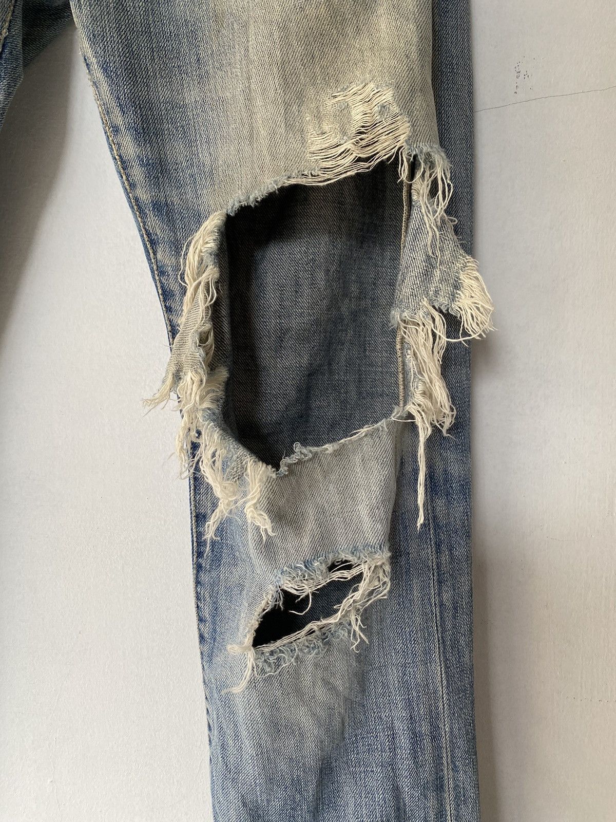 Ralph Lauren × Vintage THRASHED Mud Wash Ralph Lauren Destroyed Jeans Size US 32 / EU 48 - 4 Thumbnail