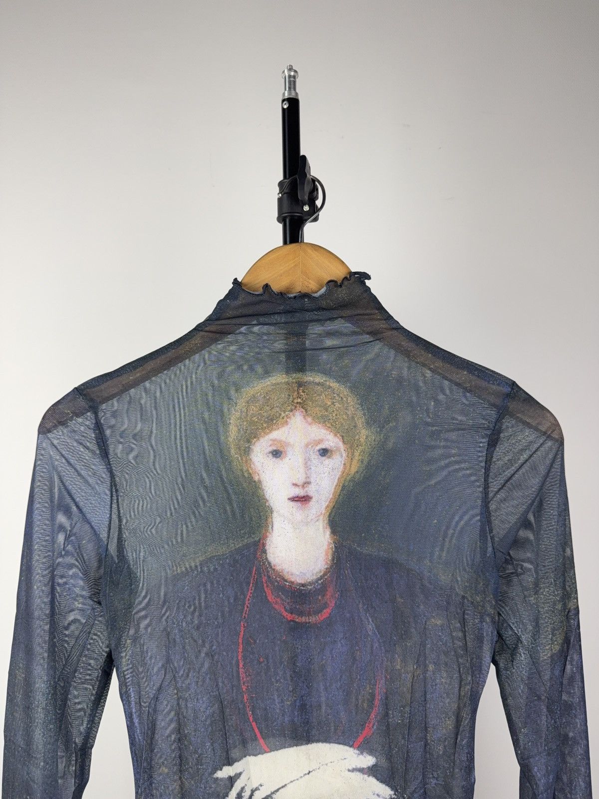Vintage Sexy Darkness Avant Garde Gothic Punk Emo Mesh Top Blouse Size S / US 4 / IT 40 - 2 Thumbnail