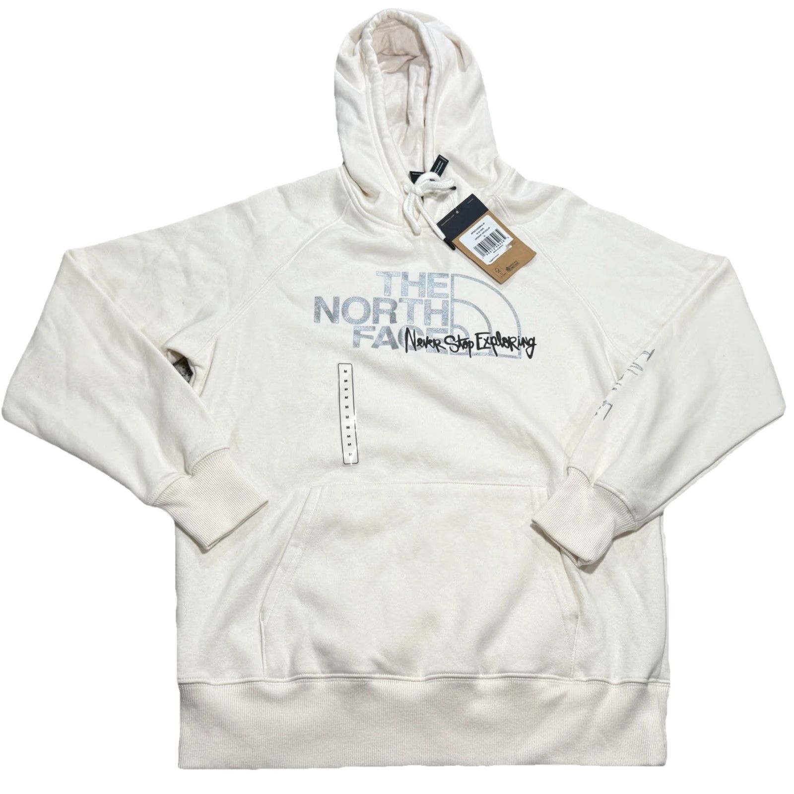 The North Face NWT The North Face Women Hooded Graphic Sweatshirt Top Sz M White Silver Cotton Size M / US 6-8 / IT 42-44 - 3 Thumbnail