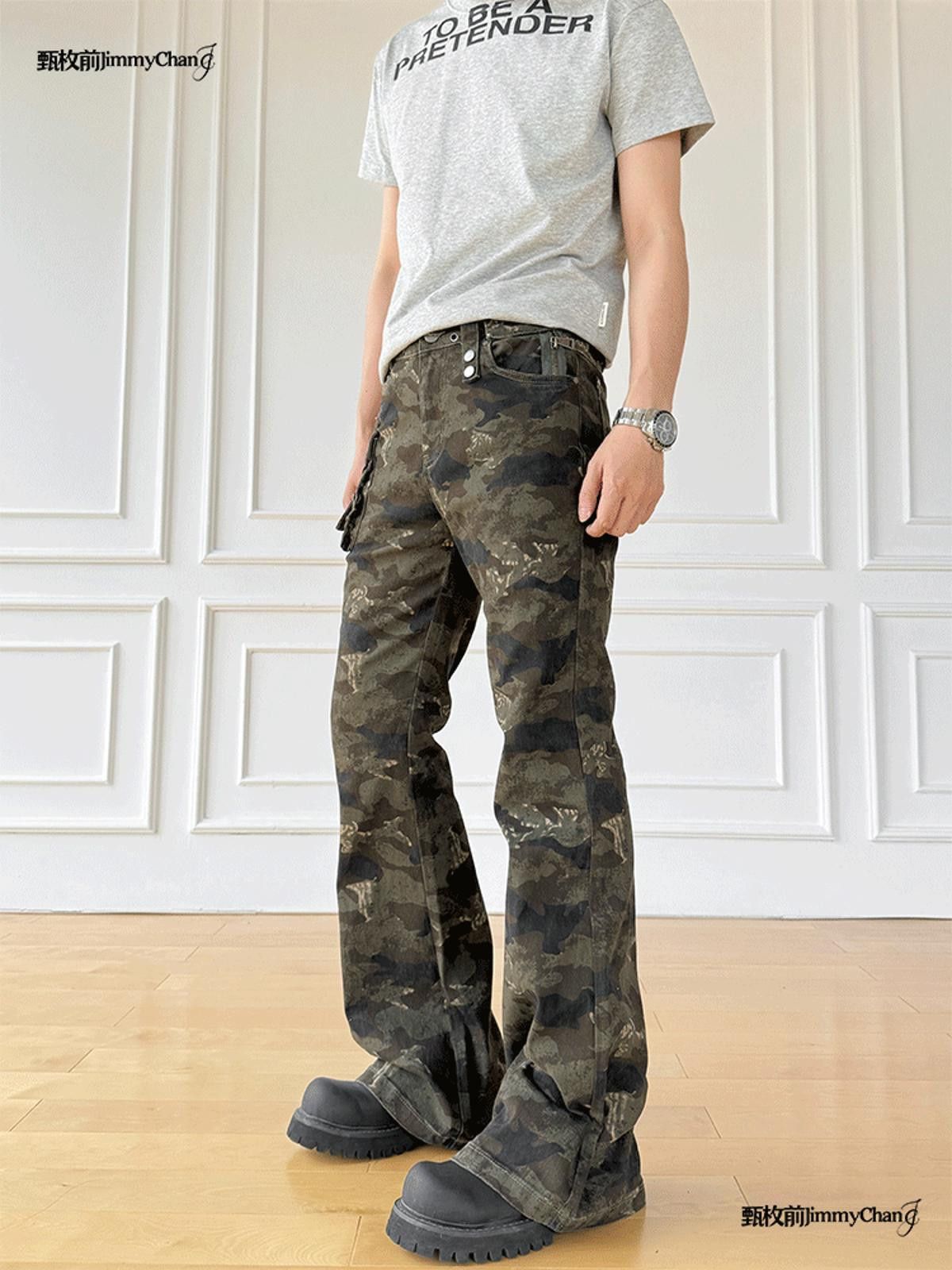 Other Camouflage Cargo Flare Pants Size US 32 / EU 48 - 7 Thumbnail