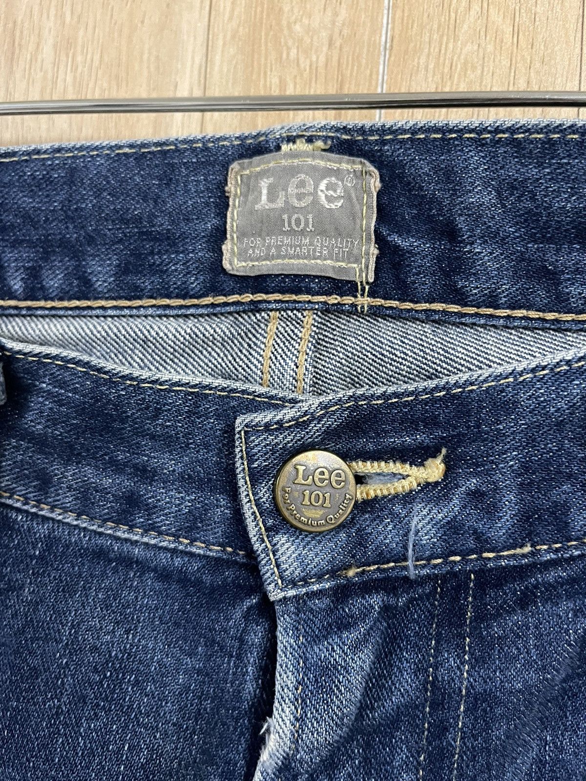 Lee × Vintage Vintage Lee Jeans 🇯🇵 Denim W35 L42 Distressed Selvedge Size US 35 - 5 Thumbnail