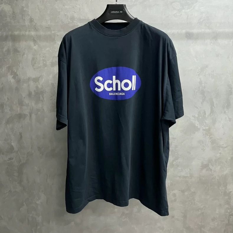 Balenciaga Balenciaga Black Logo Print Short Sleeve T-Shirt - dmc Size US M / EU 48-50 / 2 - 1 Thumbnail