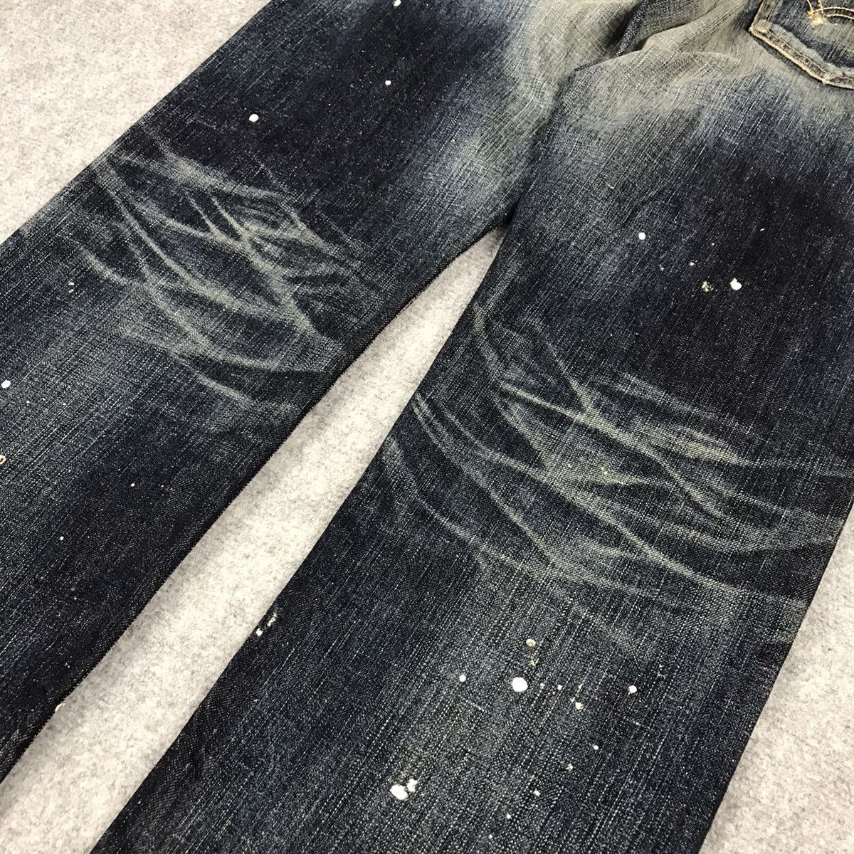 If Six Was Nine × Le Grande Bleu (L.G.B.) RIPPED DISTRESSED PATCHWORK EDWIN JAPANESE DENIM PANTS Size US 30 / EU 46 - 15 Thumbnail