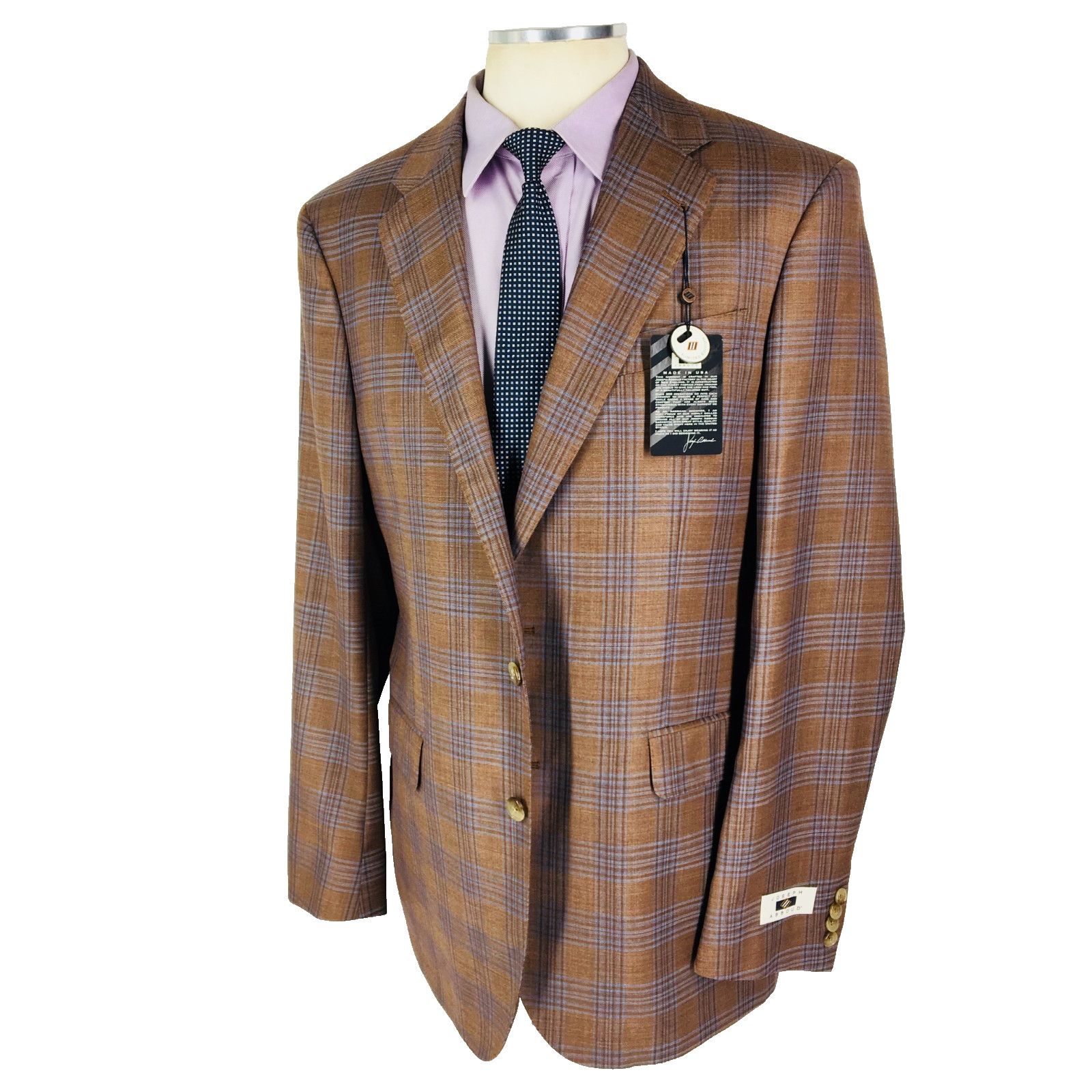 Joseph Abboud NWT 42L Joseph Abboud Ltd Edition Barbera Wool Sport Coat Size 42L - 1 Thumbnail
