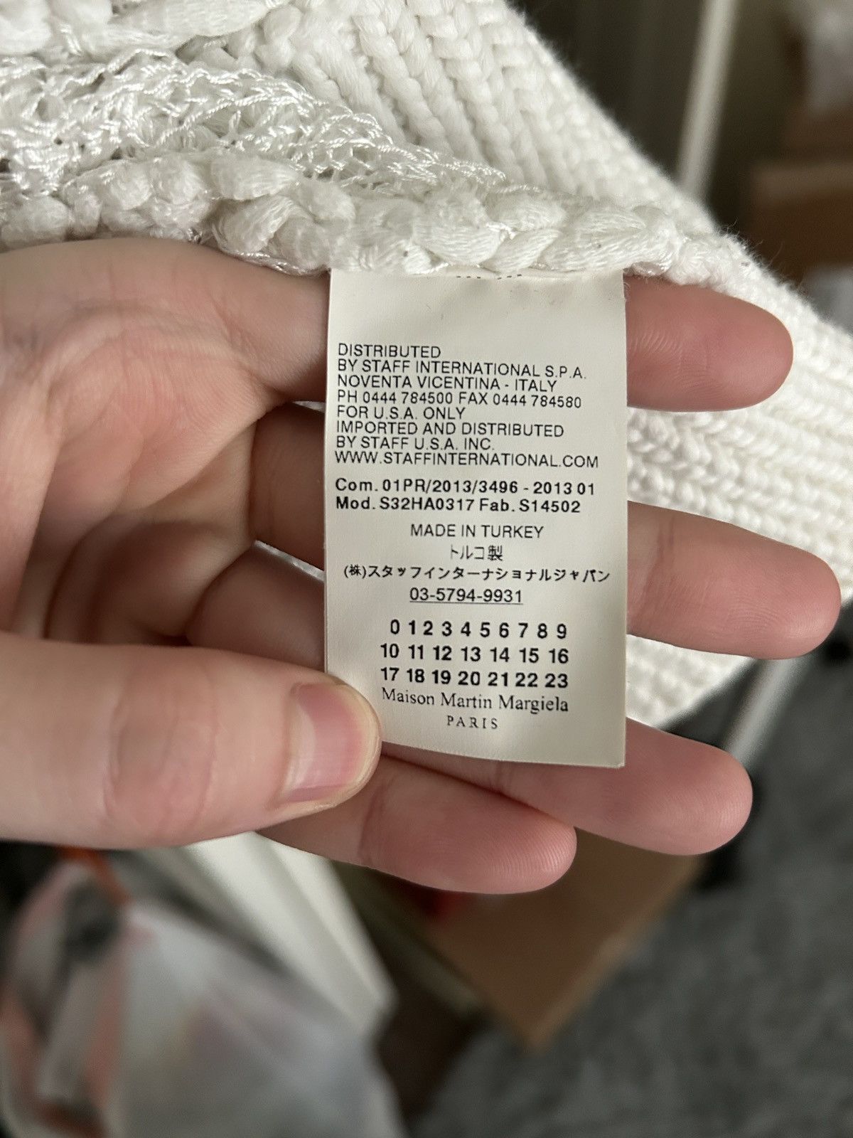 Maison Margiela Maison Margiela MM6 White Cotton Knit Mesh Cardigan Sweater Size M / US 6-8 / IT 42-44 - 6 Thumbnail