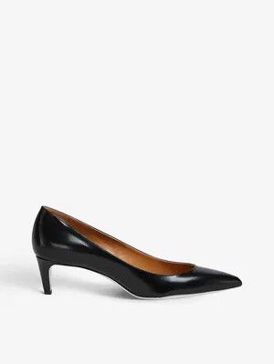 Marni oc11z0525 Rhythm Pointed Toe Leather Courts in Black Size US 10 / IT 40 - 2 Thumbnail