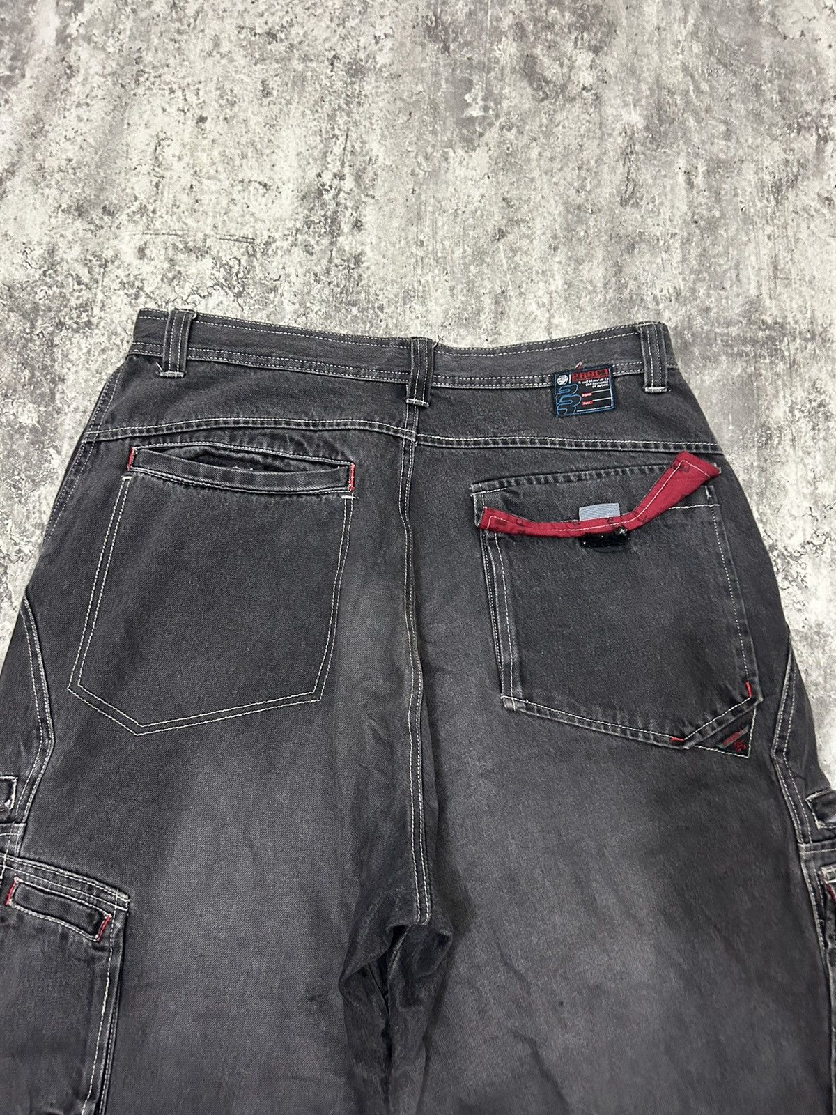 JNCO × Vintage Vintage Pract Denim Cargo Baggy Pants Size US 35 - 7 Thumbnail