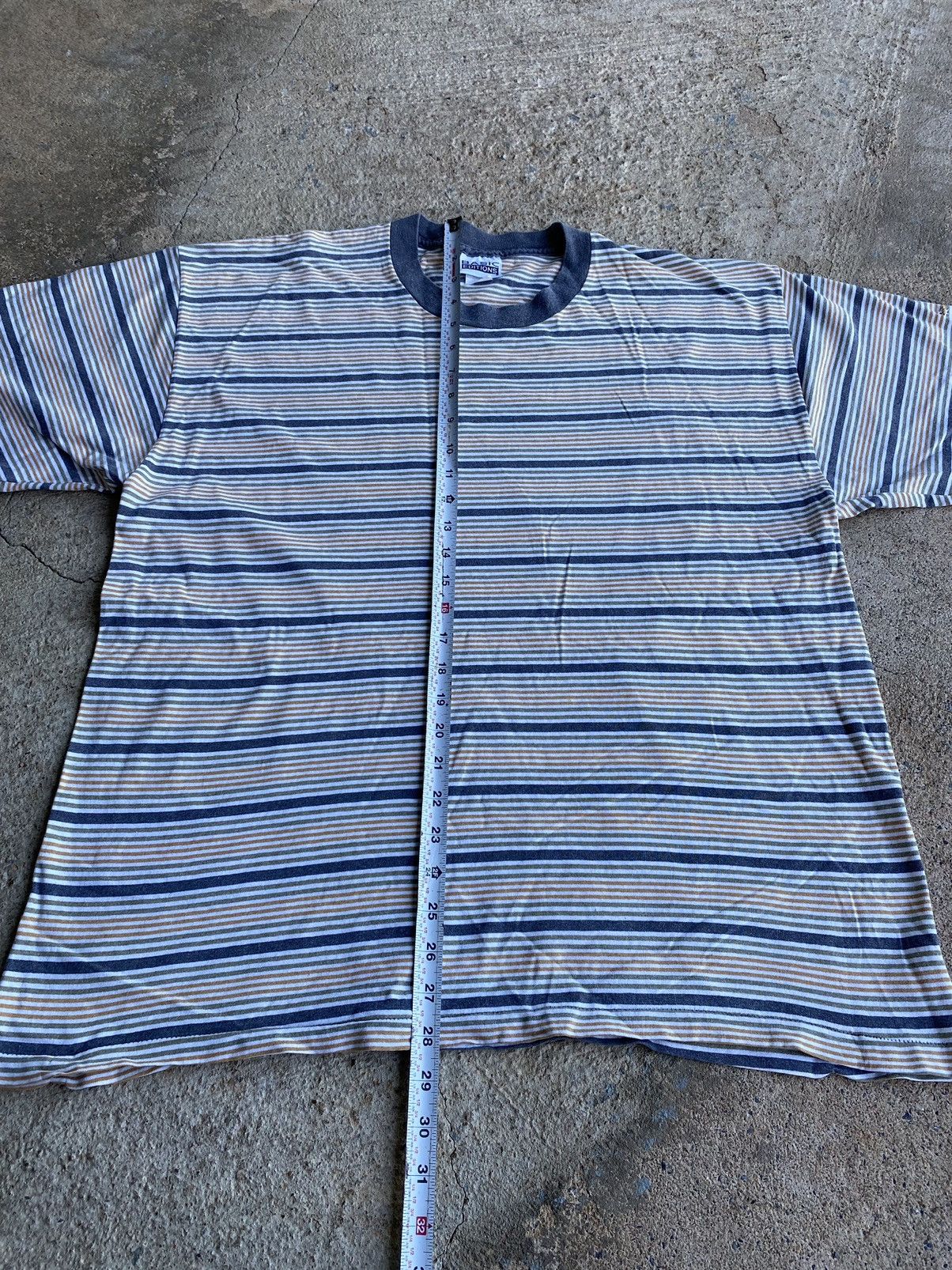 Japanese Brand × Vintage Vintage 90’s Grunge Skate Stripe Single Stitch Shirt Size US XL / EU 56 / 4 - 8 Thumbnail