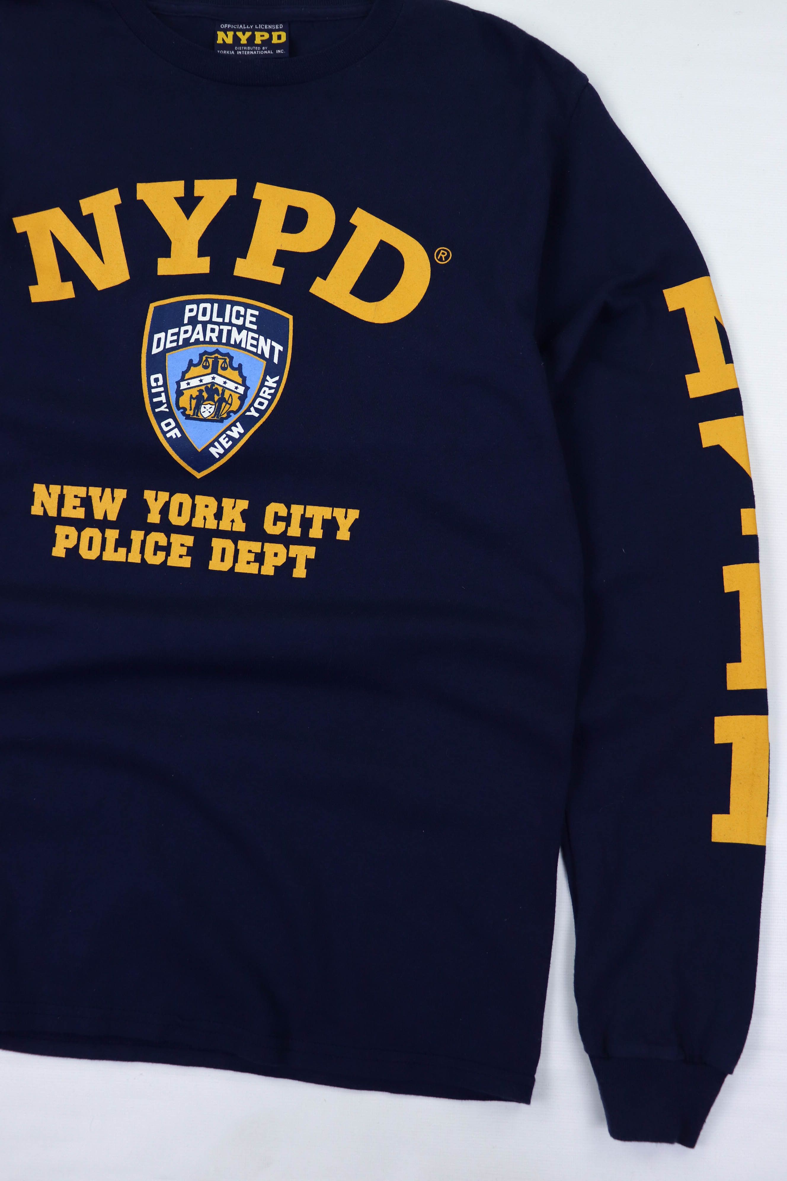 Vintage 00s Vintage NYPD Big Logo Navy Blue Long Sleeve Size US M / EU 48-50 / 2 - 5 Thumbnail