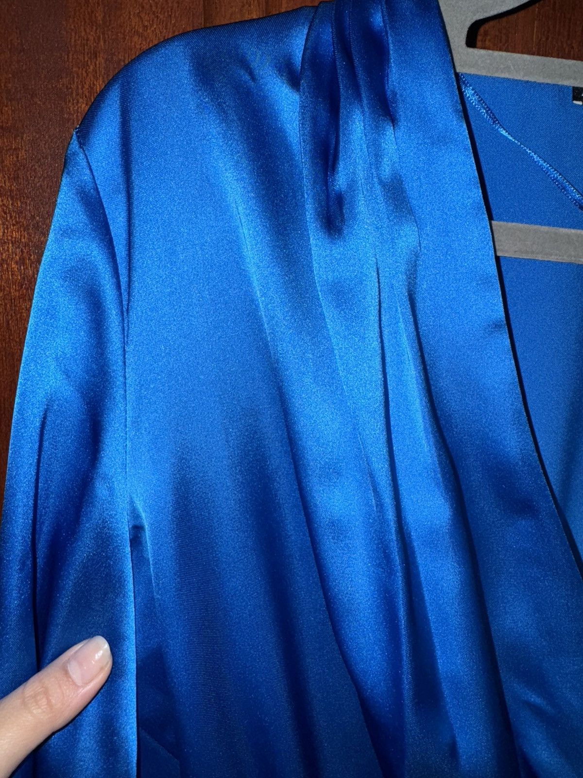 Zara Zara Blue satin dress Size S / US 4 / IT 40 - 2 Thumbnail