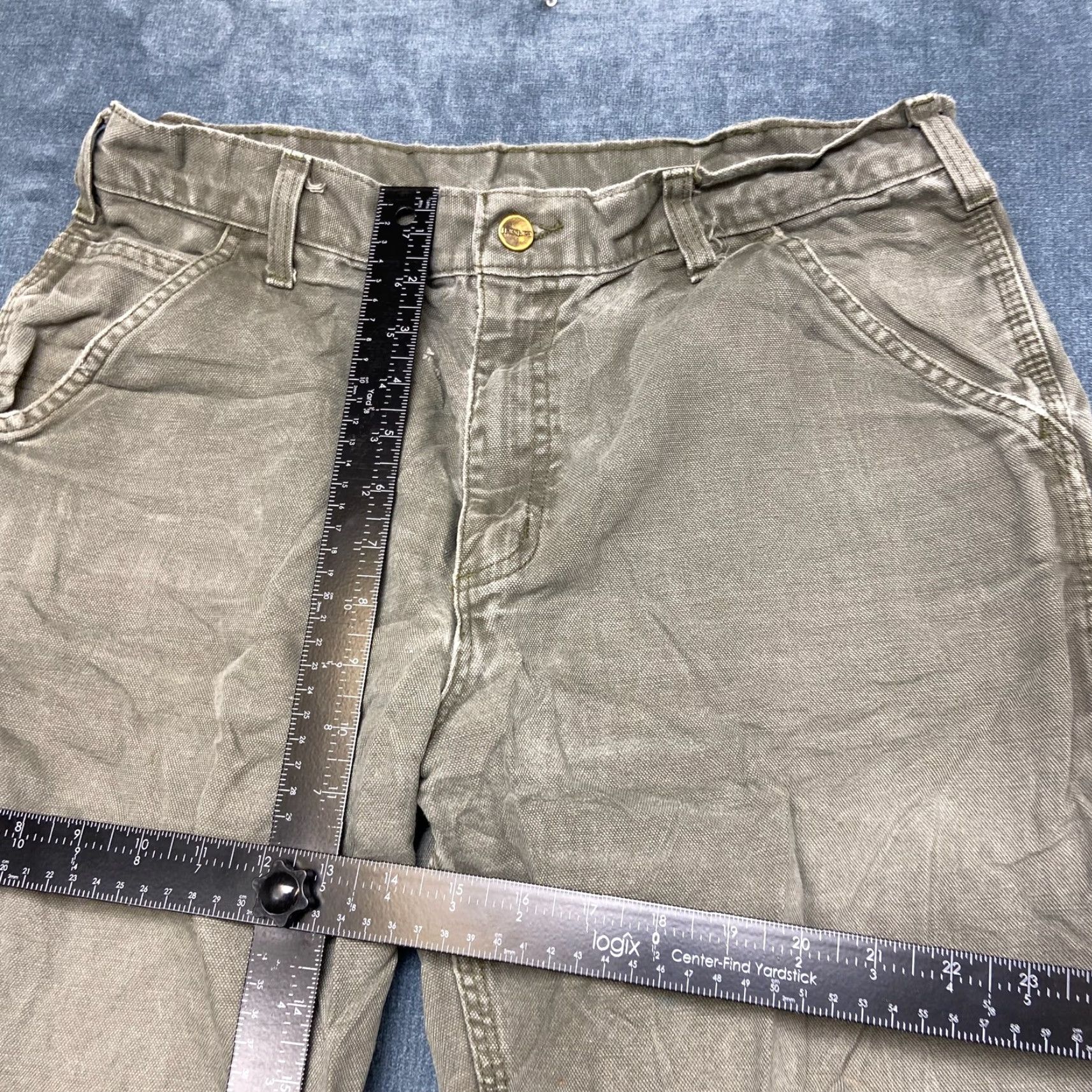 Carhartt Carhartt Mens 34x30 Green Carpenter Pants Straight Leg Outdoor Workwear Flat Front Pants Mens Green Carhartt 34x30 Outdoor Workwear Size US 34 / EU 50 - 7 Thumbnail