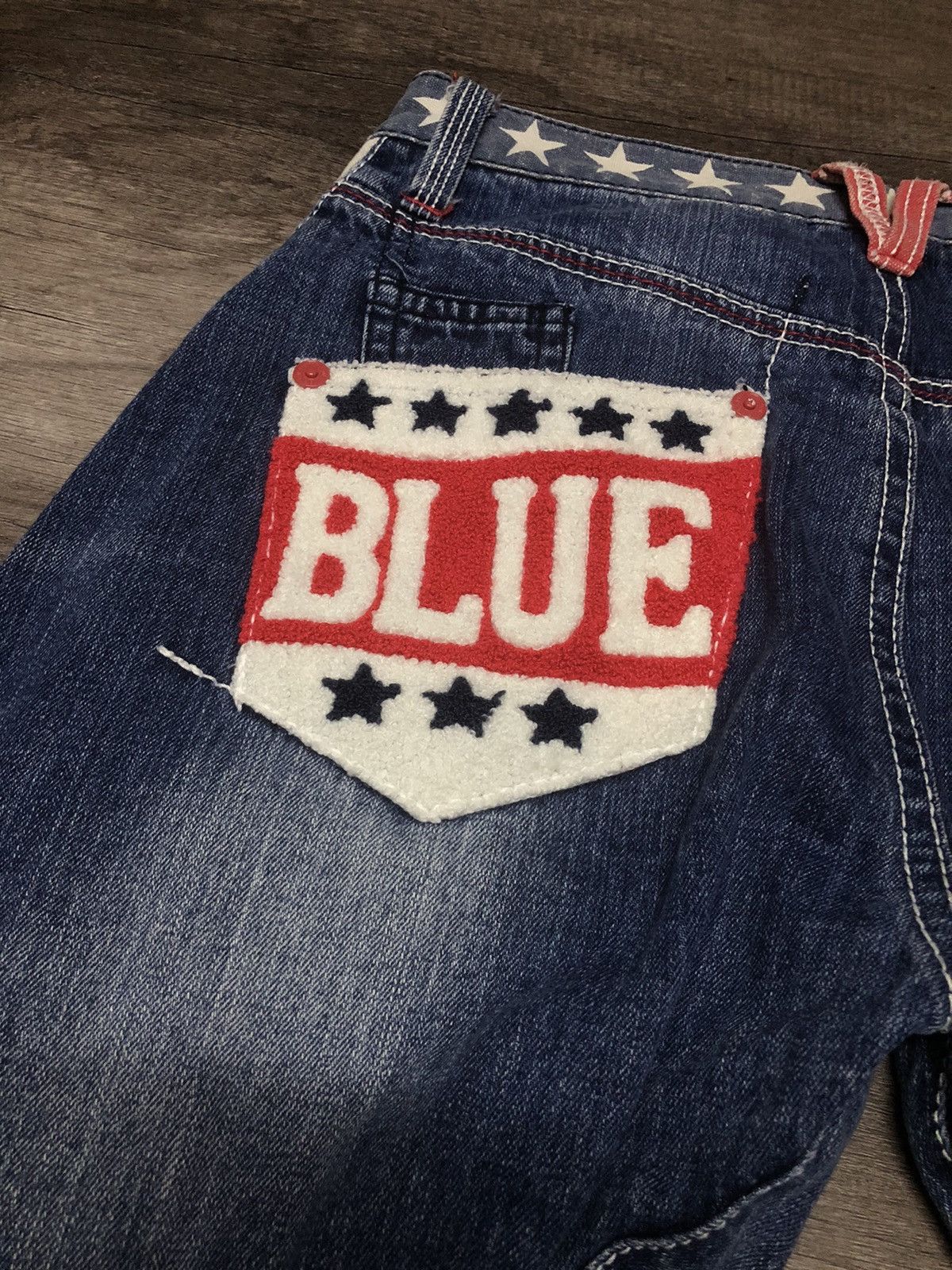 Japanese Brand BLUE MOON BLUE DENIM JEANS Size US 30 / EU 46 - 4 Thumbnail