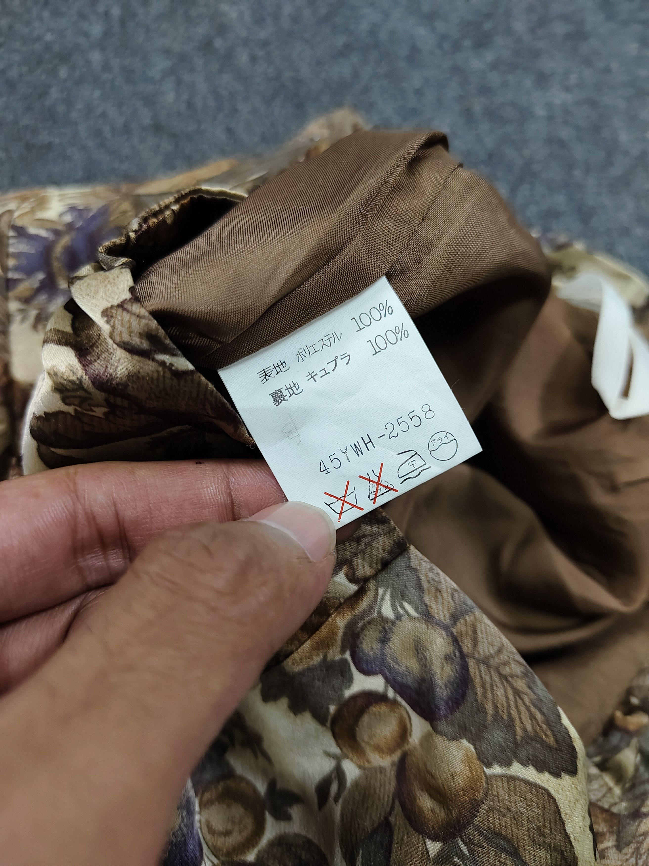 Kansai Yamamoto Kansai🇯🇵 Baroque Floral Sculpted Balloon Silhouette Silk Size 28" / US 6 / IT 42 - 4 Thumbnail