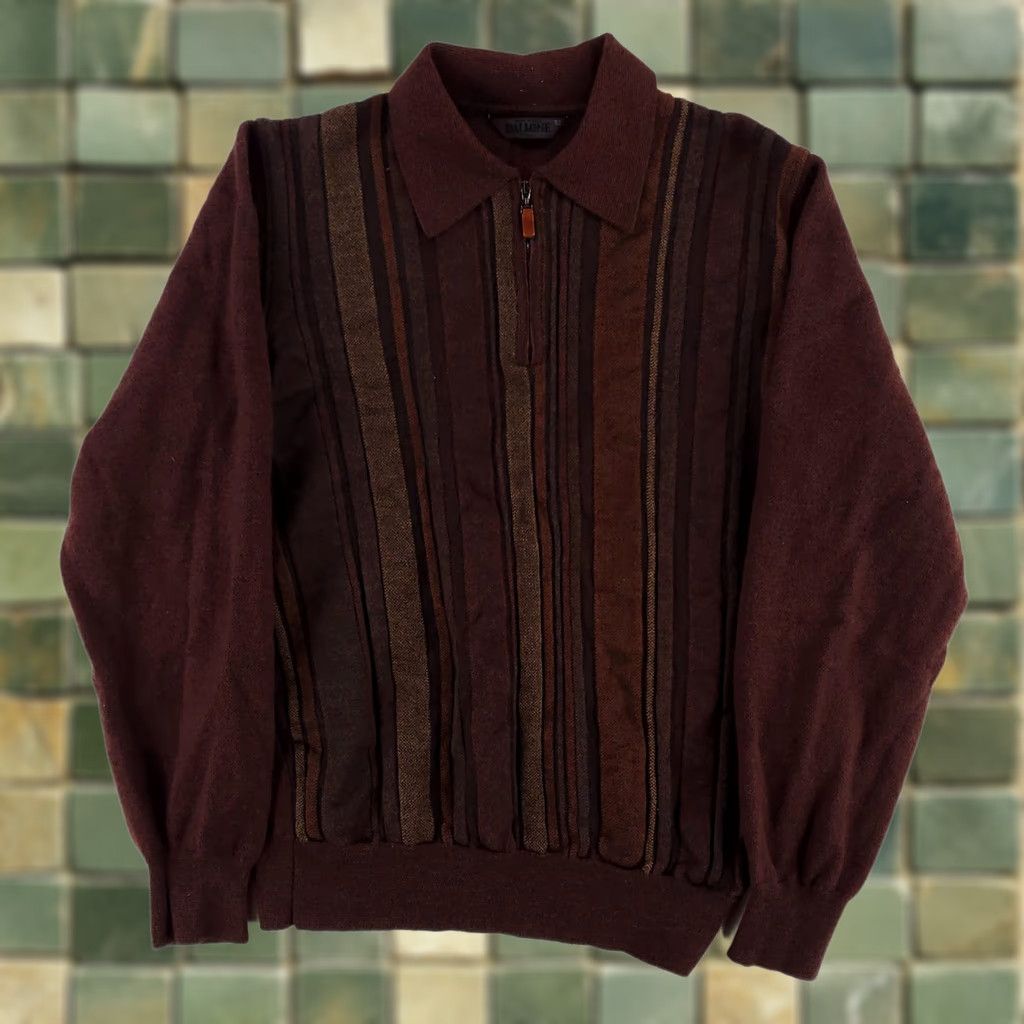 Vintage Dalmine 1/4 Zip Wool Sweater Long Sleeve Made Italy Mens L Red Brown Orange 52 Wool Pullover Size US L / EU 52-54 / 3 - 1 Thumbnail