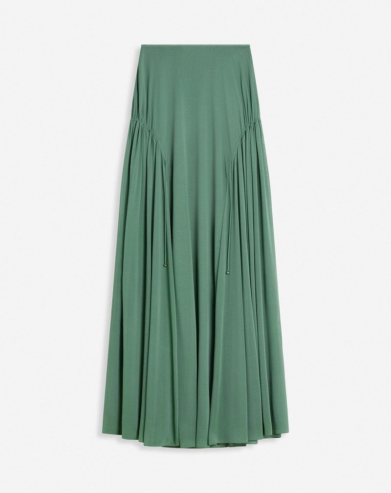 Lanvin o1y0326 Maxi Skirt in Sage Green Size 28" / US 6 / IT 42 - 1 Thumbnail