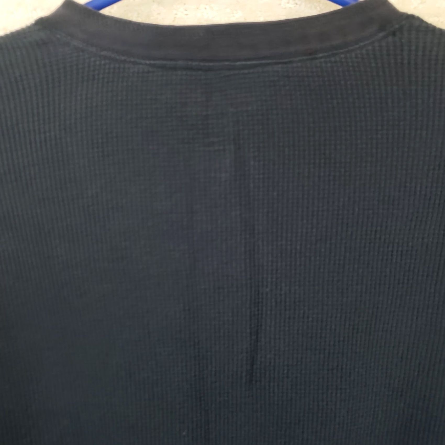 Vintage 1776 Henley Shirt Men's L Blue Waffle Knit Thermal Long Sleeve Outdoor Warm Shirt Size US L / EU 52-54 / 3 - 7 Thumbnail