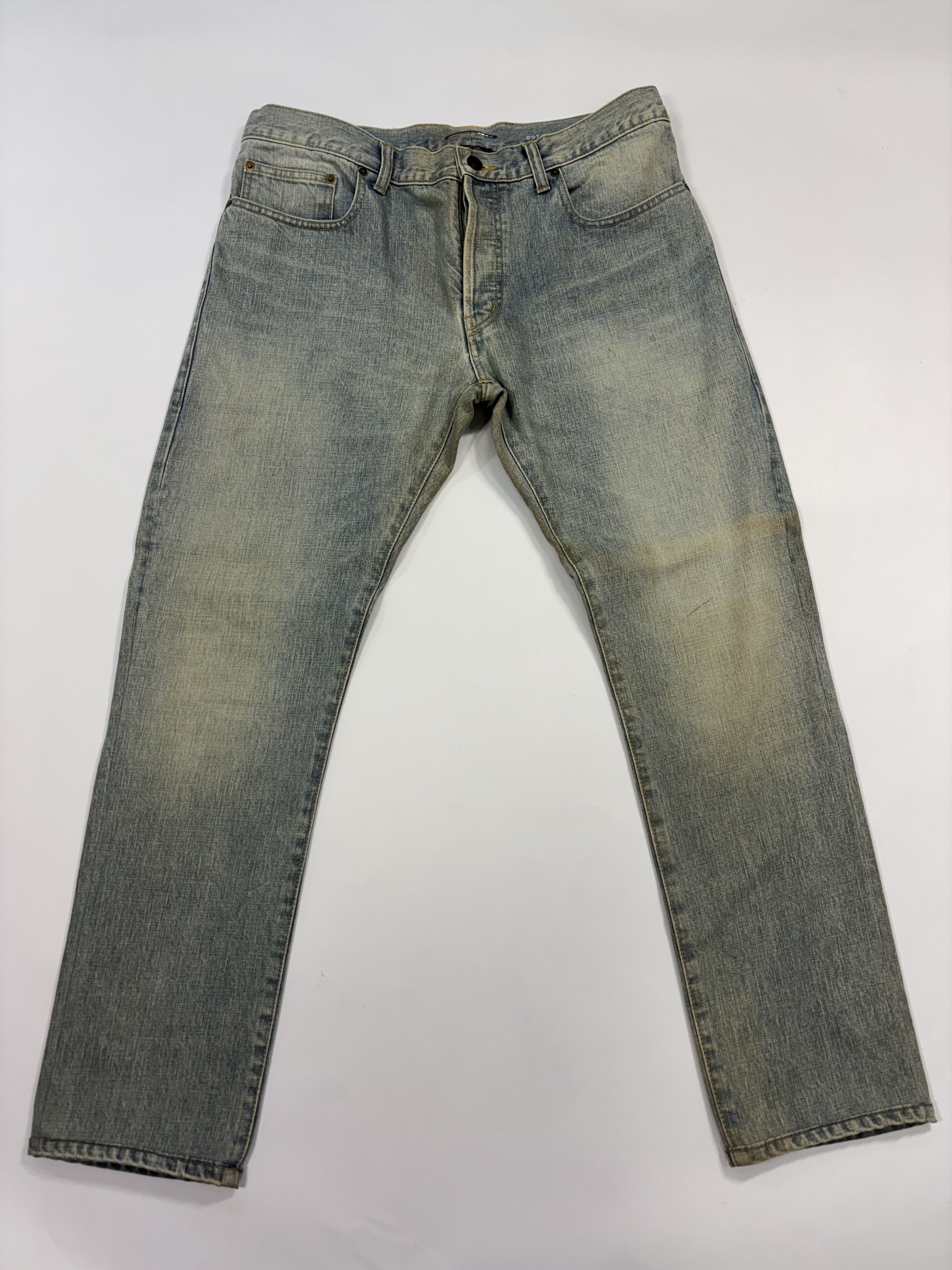 Saint Laurent Paris Saint Laurent Faded Blue Pants Size US 36 / EU 52 - 1 Thumbnail