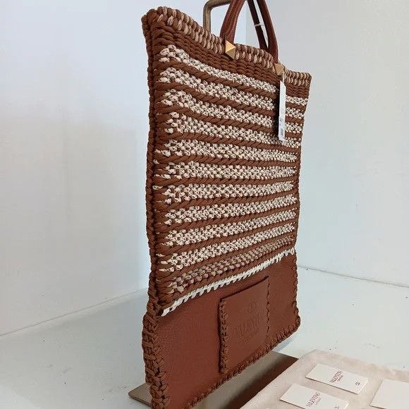 Valentino Valentino Garavani Men's Identity Woven Tote Bag Size ONE SIZE - 4 Thumbnail