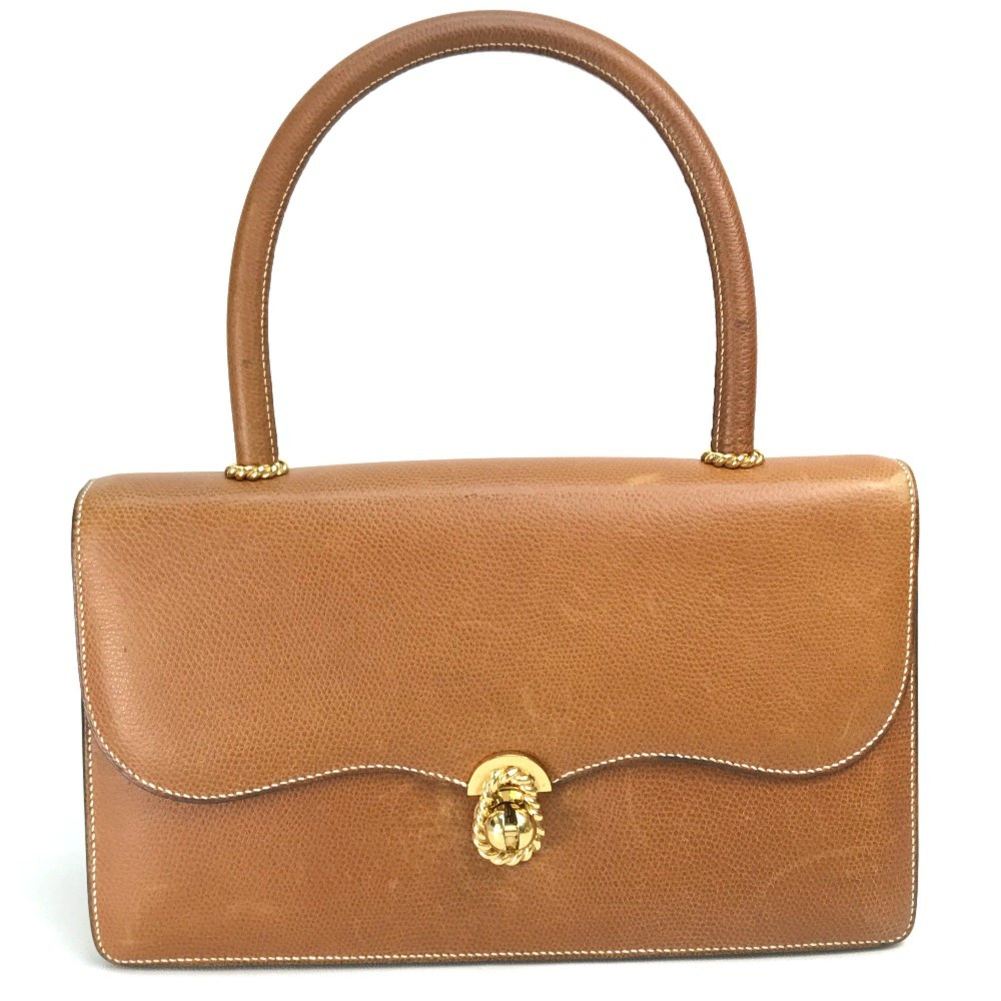 Hermes Hermes Bag Width Hand Bag Brown GoldHardware Size ONE SIZE - 1 Thumbnail