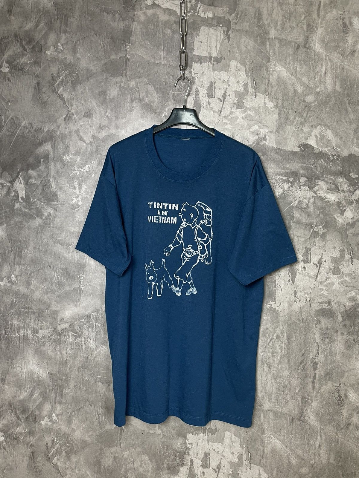 Vintage Vintage 70s 80s single stitch Tintin in Vietnam t shirt Size US L / EU 52-54 / 3 - 1 Thumbnail