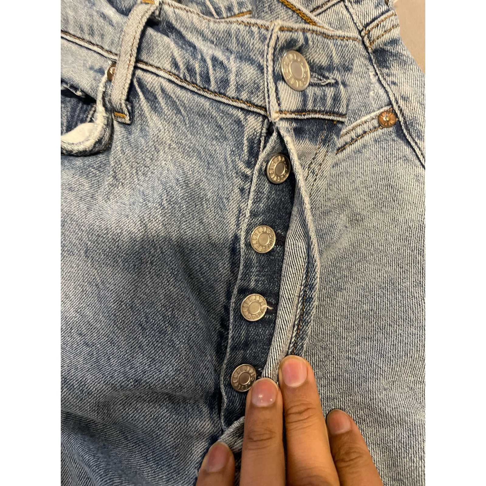 Agolde Agolde- Nico / High Rise Light Blue Slim Leg Jeans/ size 27 Size 27" / US 4 / IT 40 - 10 Thumbnail