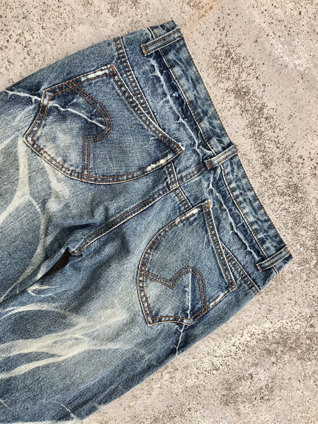 Japanese Brand FLARED WASHED BLUE DENIM BY PHILODO X Size 30" / US 8 / IT 44 - 4 Thumbnail