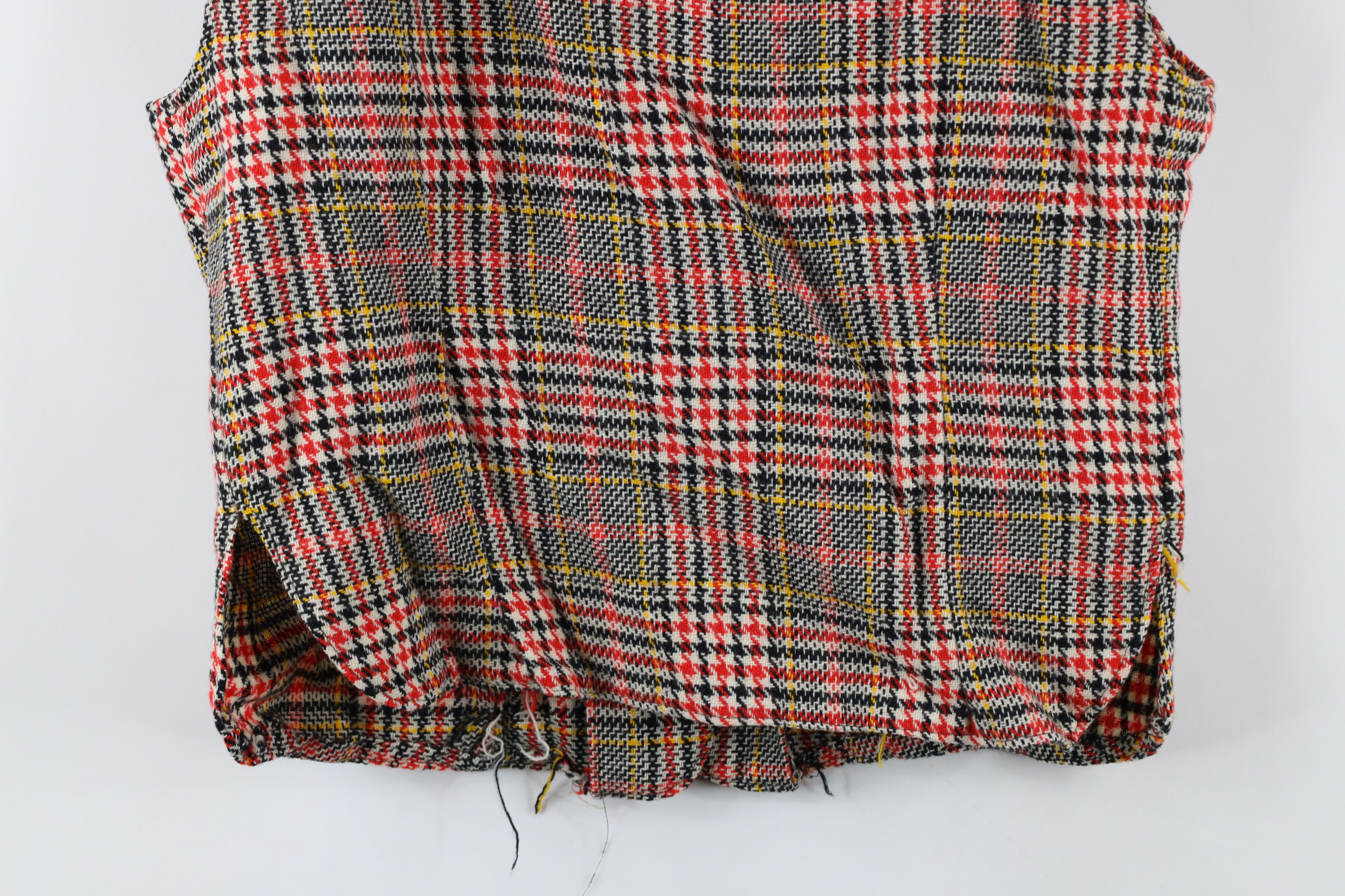 Vintage Vintage 60s 70s Streetwear Tweed Houndstooth Vest Jacket Size S / US 4 / IT 40 - 13 Thumbnail