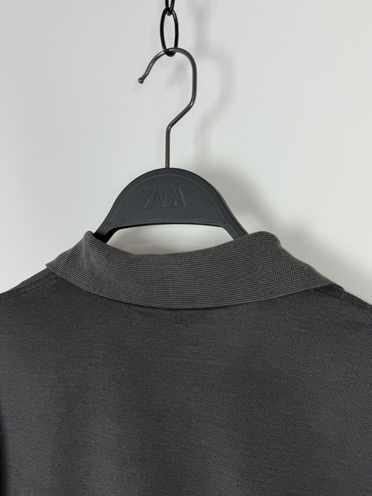 Pal Zileri Pal Zileri Charcoal Gray Pique Cotton Pocket Polo Shirt Size US L / EU 52-54 / 3 - 5 Thumbnail