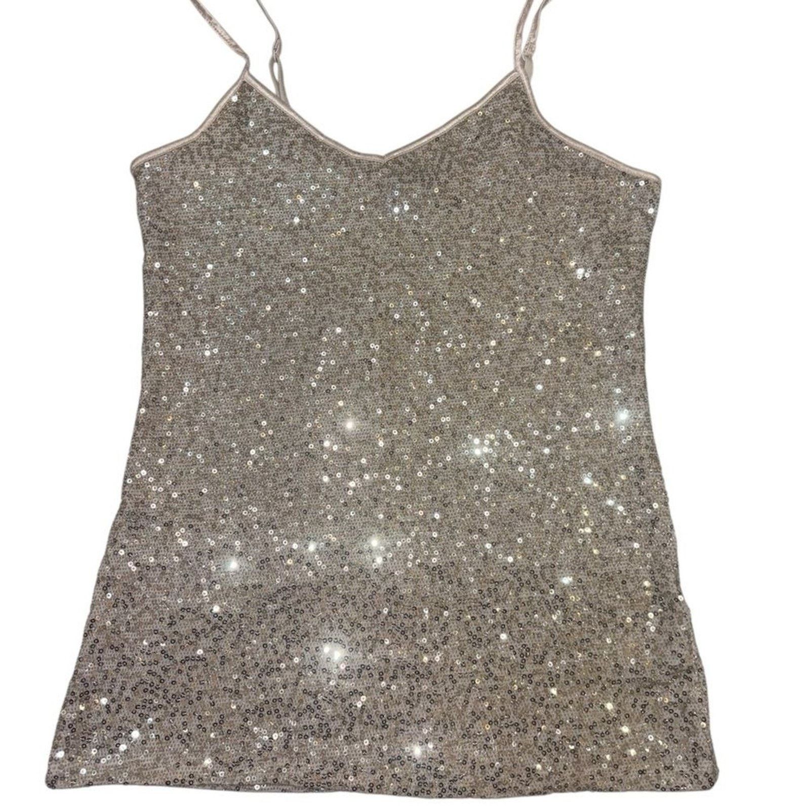 Express Express Gold Sequin Women's Top Size Xs Size XS / US 0-2 / IT 36-38 - 2 Thumbnail