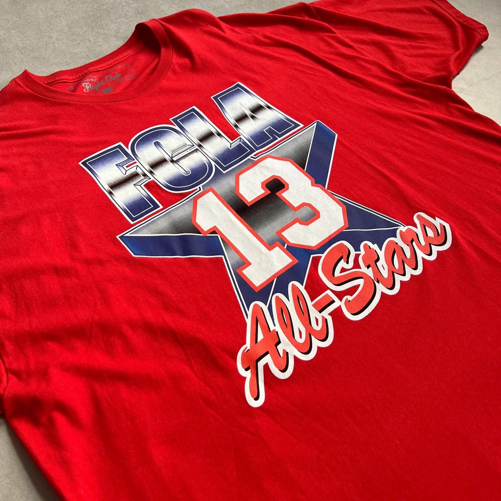 Designer 2000s Rare Flight Club Los Angeles Red T Shirt - 3XL Size US XXL / EU 58 / 5 - 2 Thumbnail
